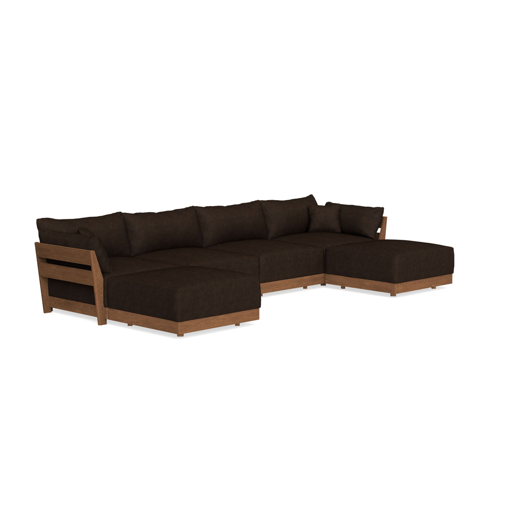 Modular Bondi Espresso 4-Seater U-Sectional in Espresso | Classic Blend