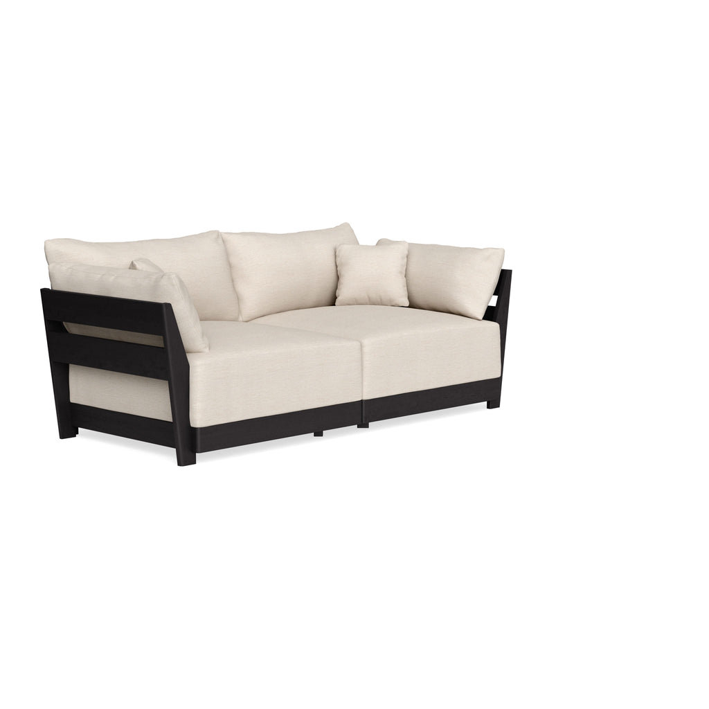 Modular Bondi Black 2-Seater Sofa in Seashell | Classic Blend