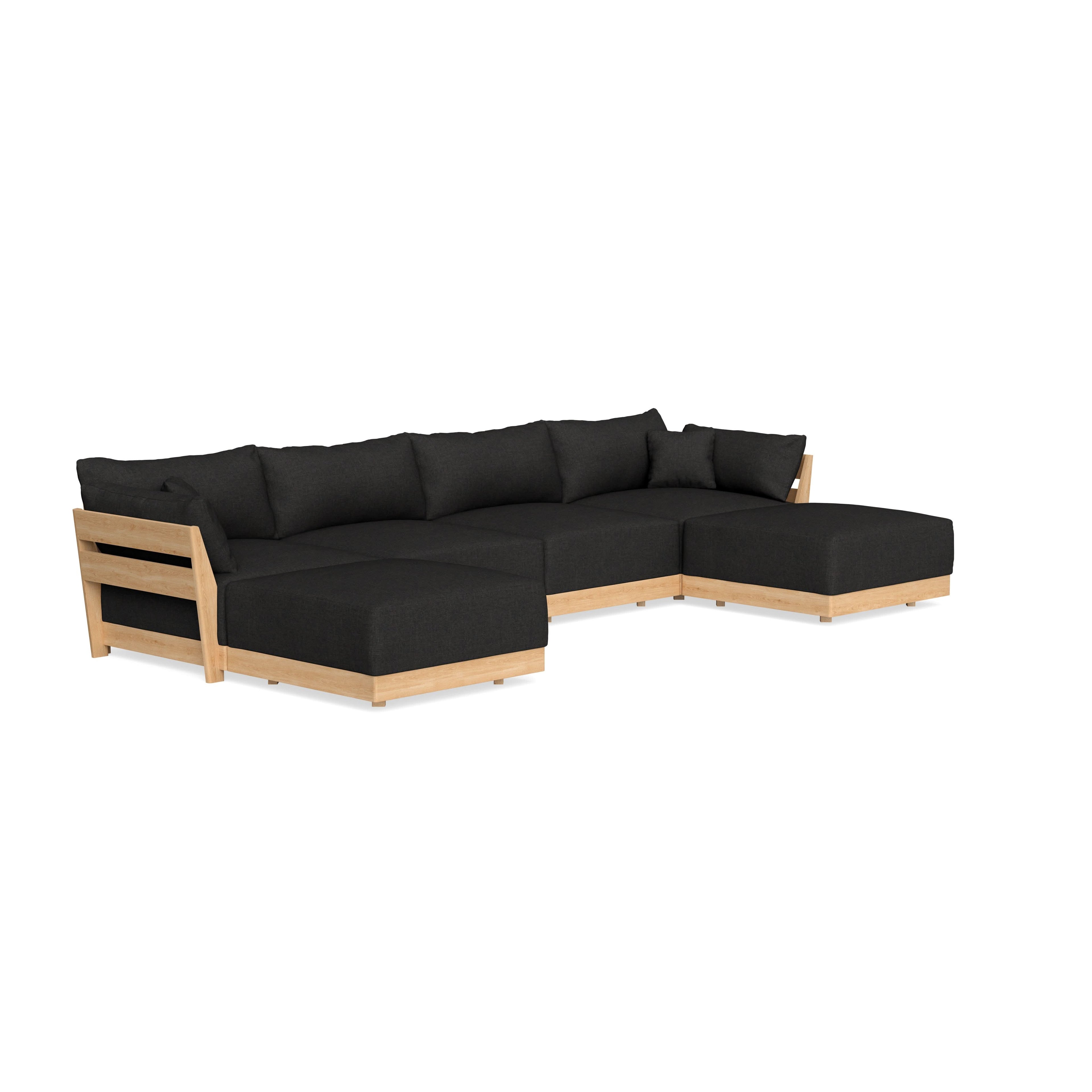 Slipcover Only - Modular Bondi 4-Seater U-Sectional in Peppercorn