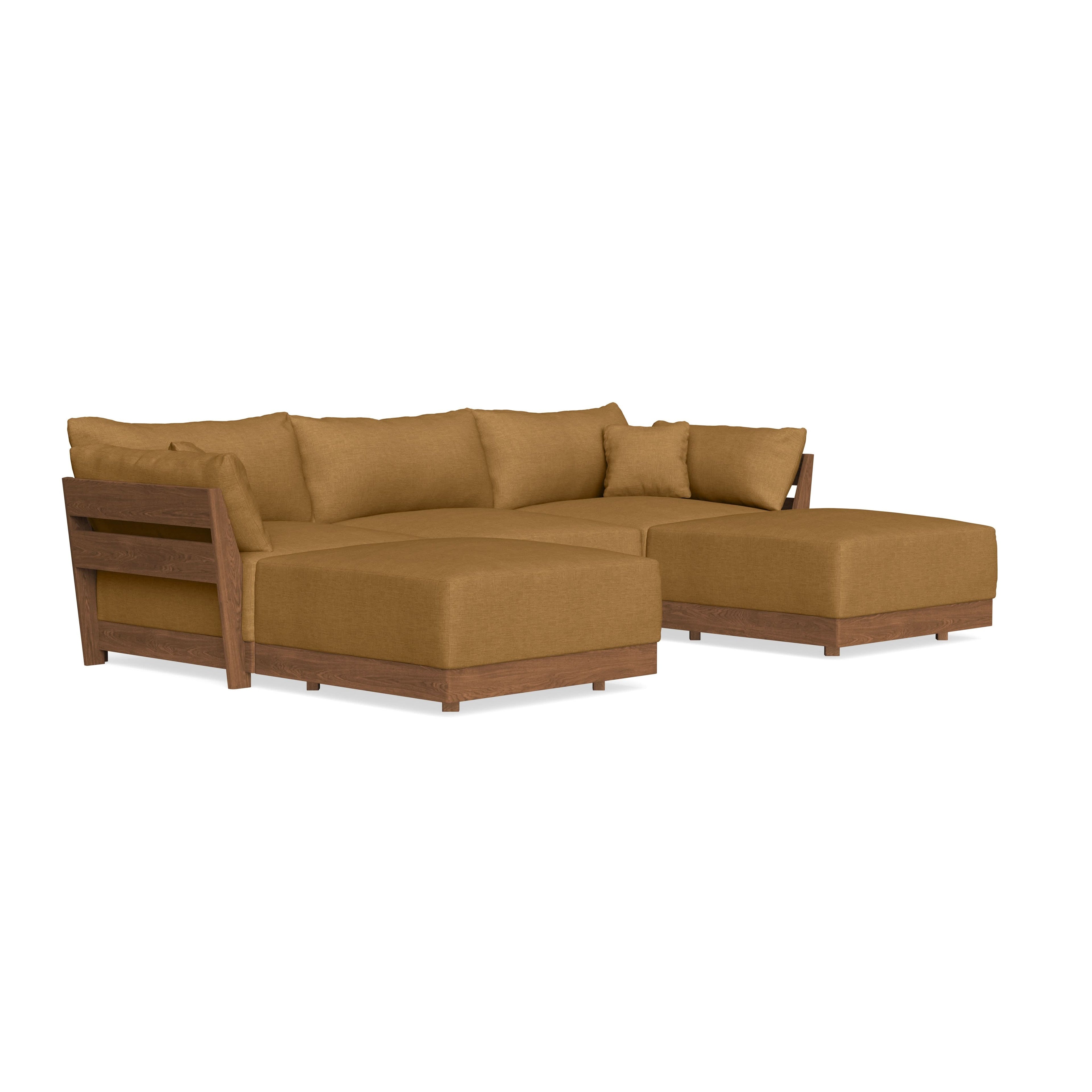 Modular Bondi Espresso 3-Seater U-Sectional in Dijon | Classic Blend