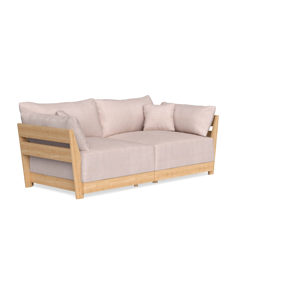 Modular Bondi Latte 2-Seater Sofa in Blush | Classic Blend