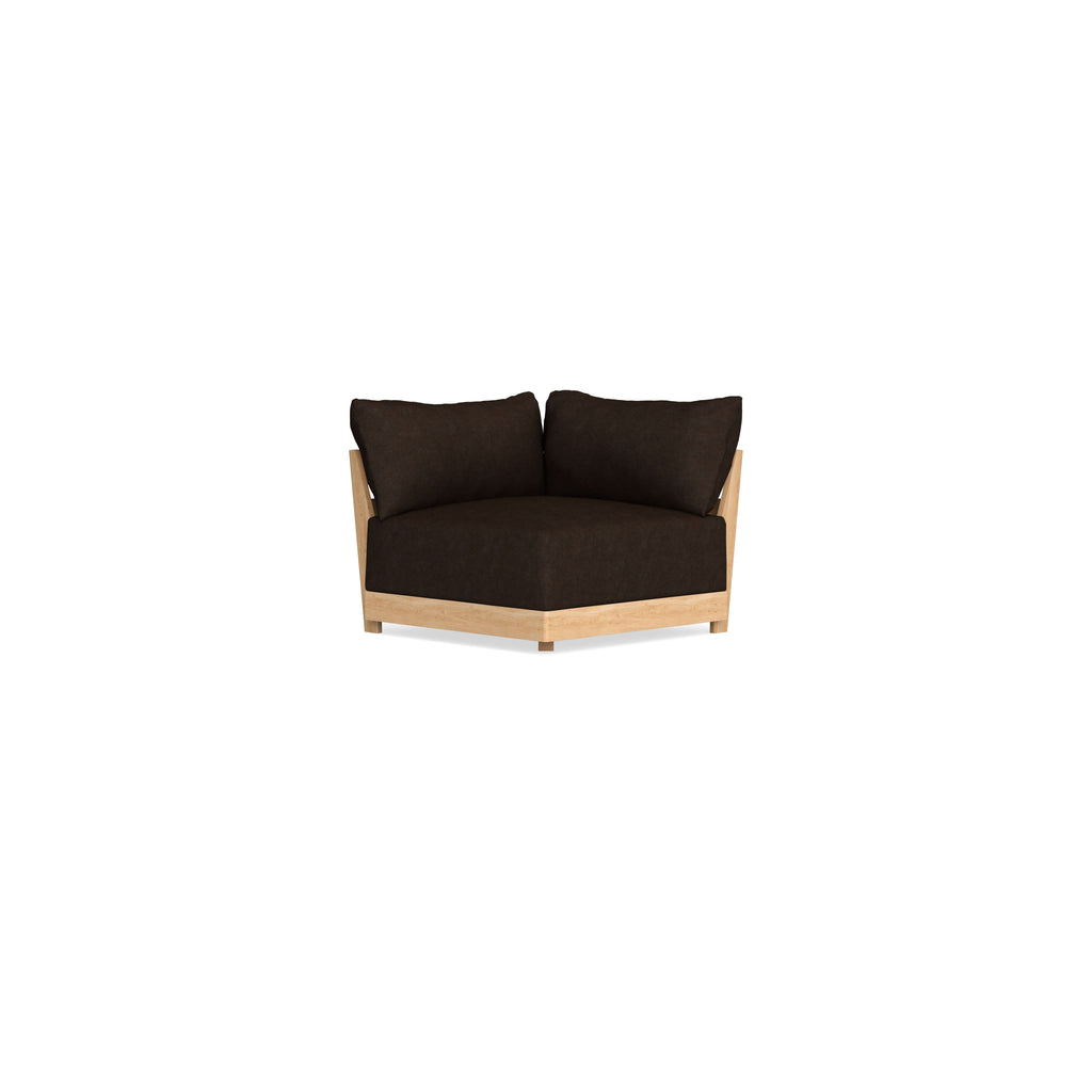 Modular Bondi Latte Corner Chair in Espresso | Classic Blend