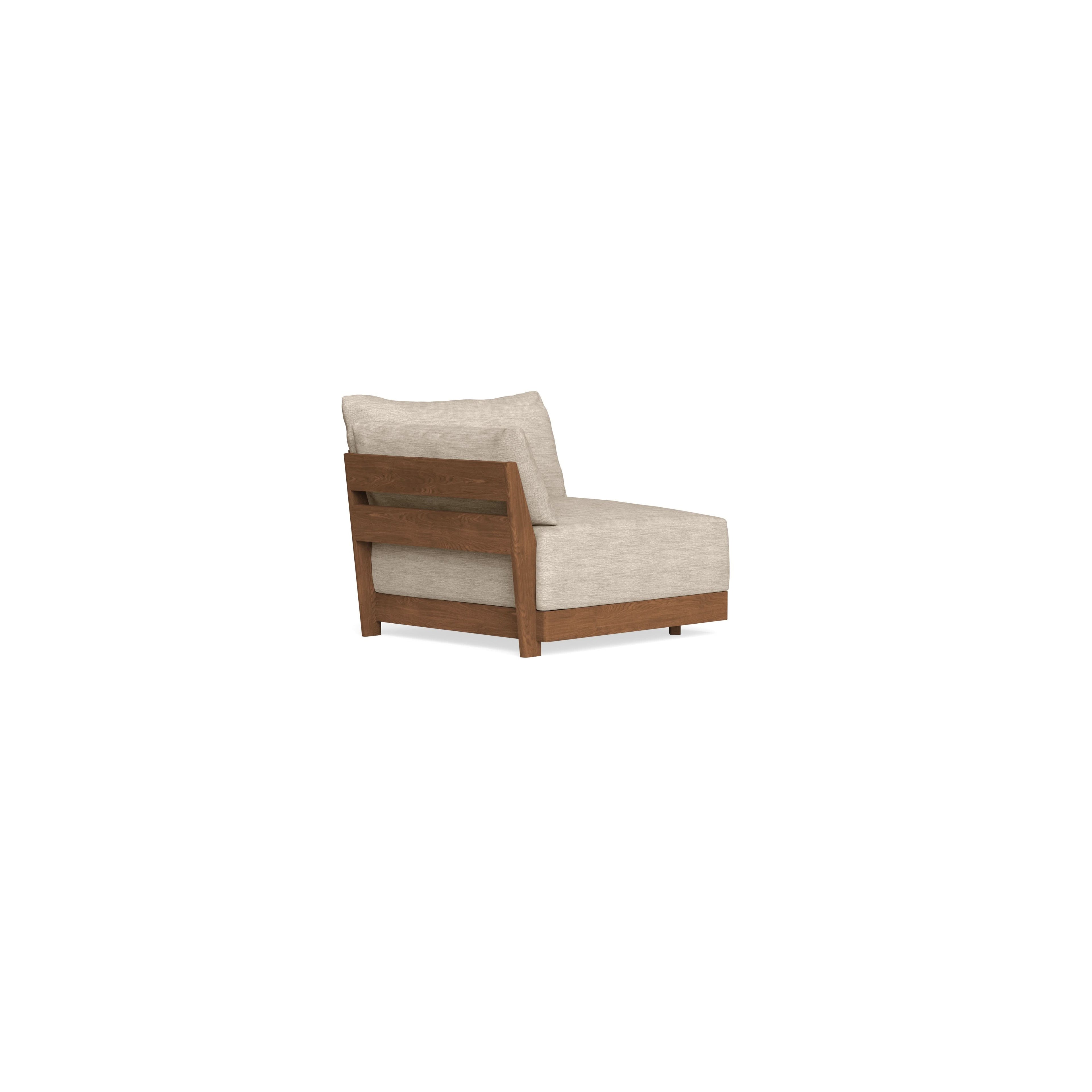 Modular Bondi Espresso End Chair in Wheat | Classic Blend