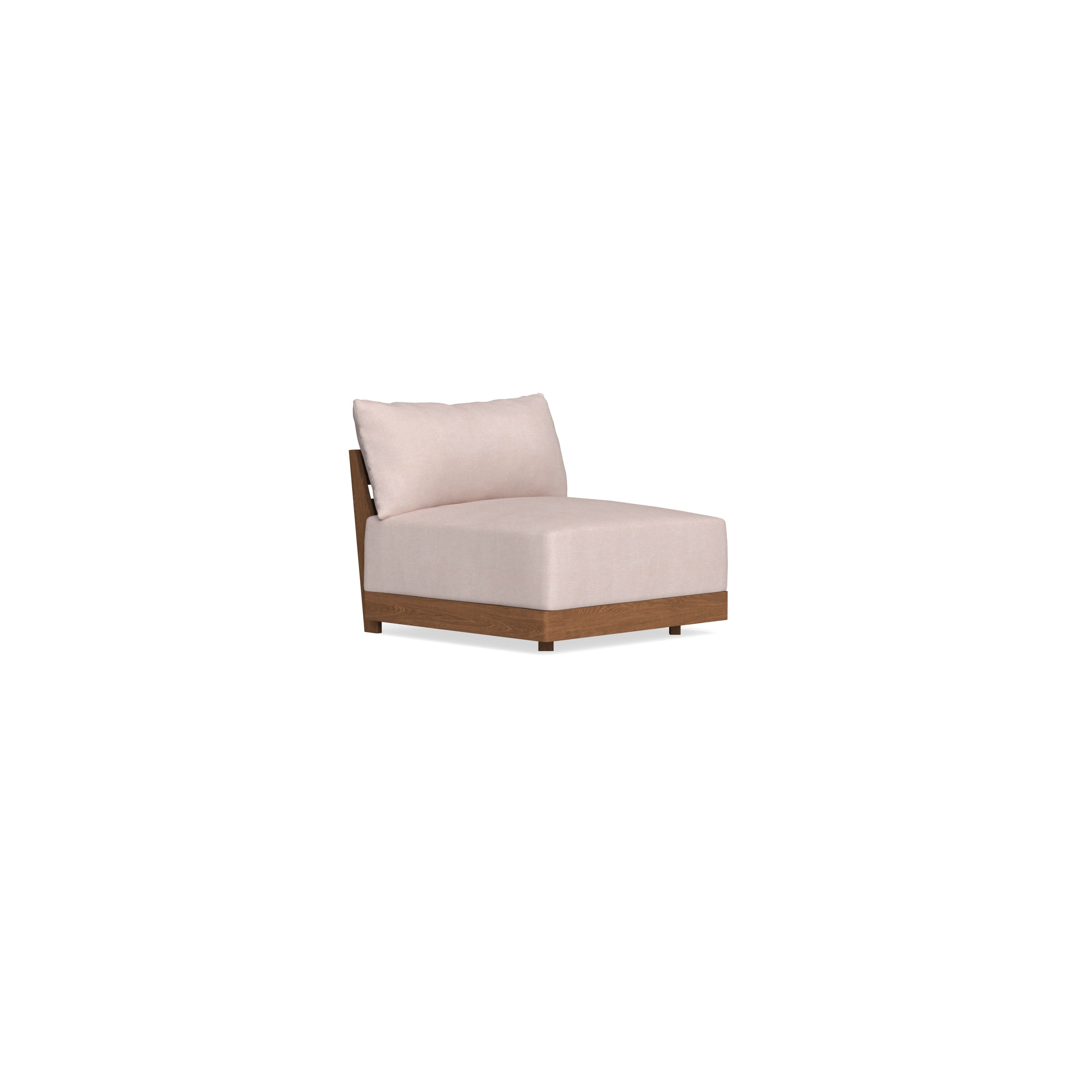 Modular Bondi Espresso Armless Chair in Blush | Classic Blend