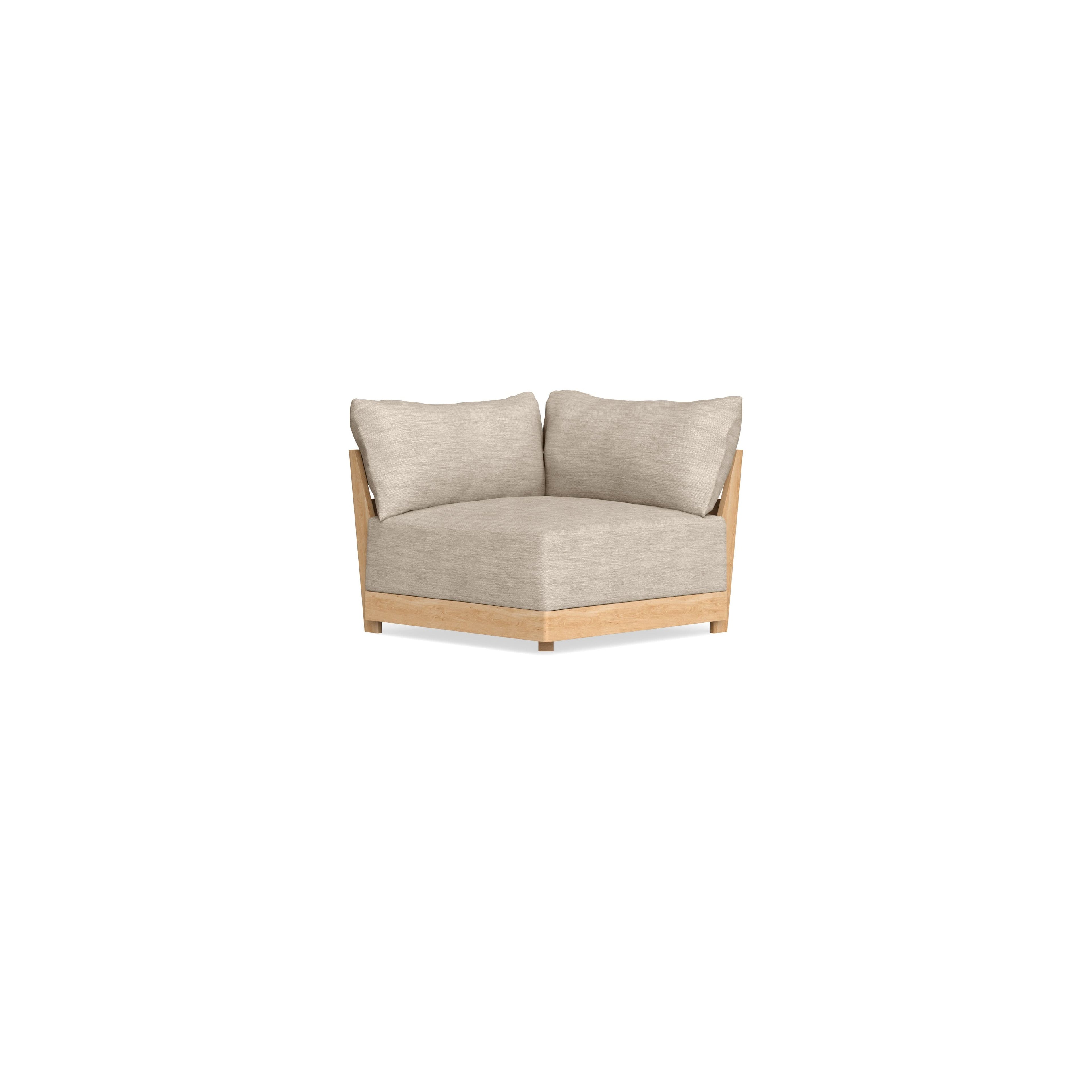 Modular Bondi Latte Corner Chair in Wheat | Memory Foam Blend
