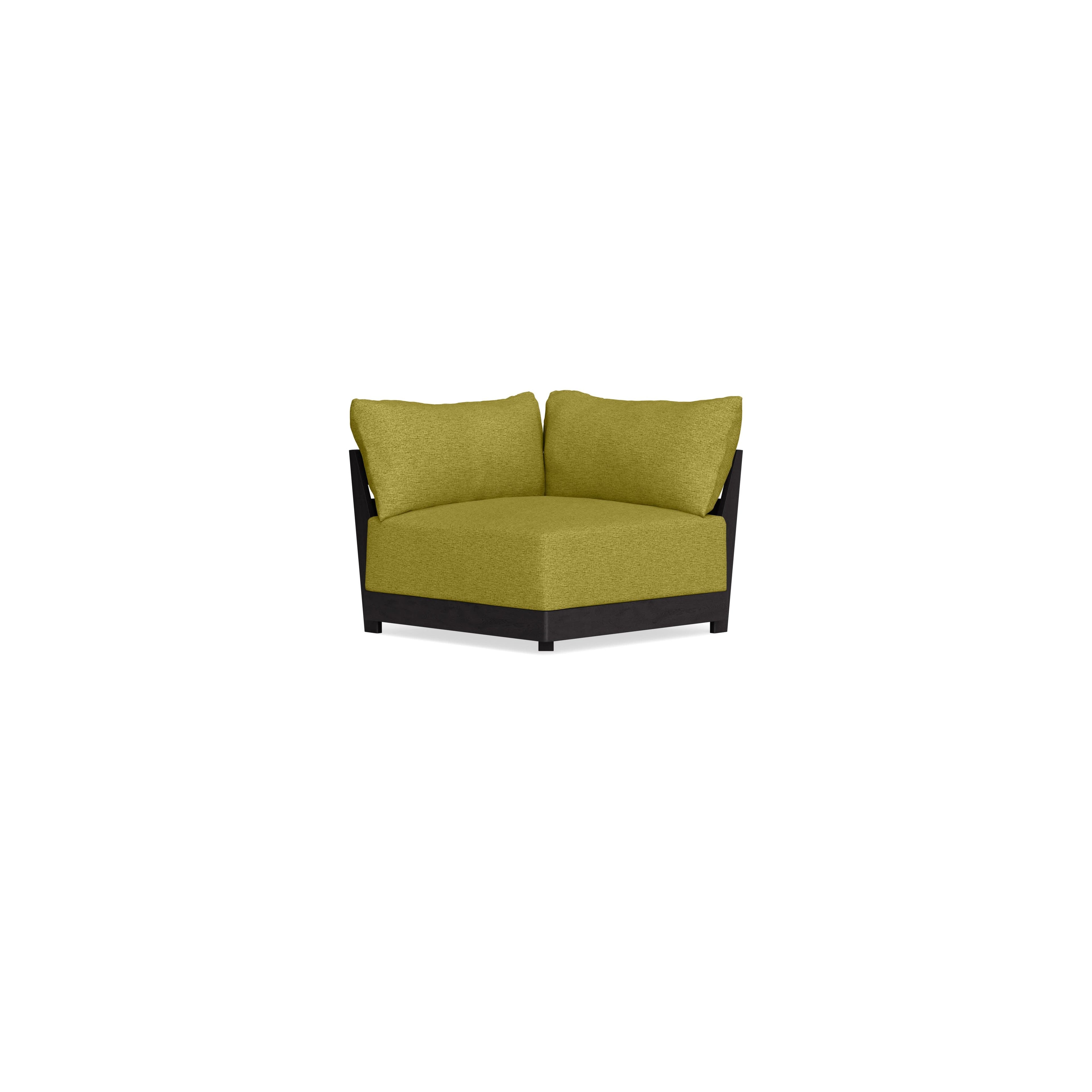 Modular Bondi Black Corner Chair in Avocado | Classic Blend