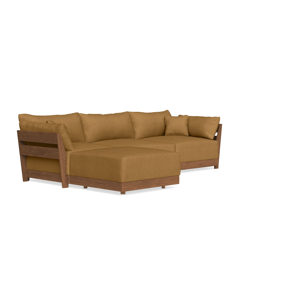 Modular Bondi Espresso 3-Seater Sectional in Dijon | Memory Foam Blend