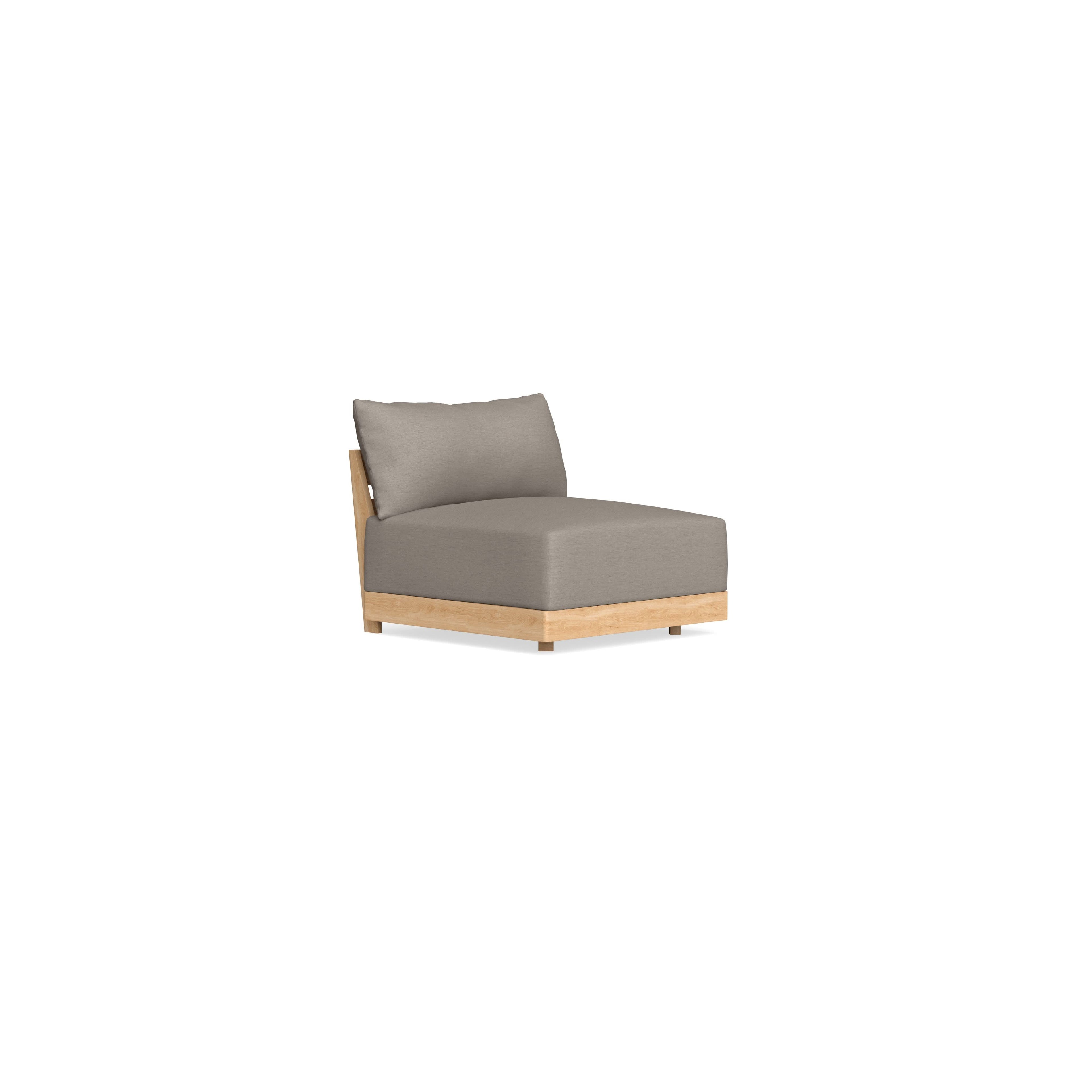 Modular Bondi Latte Armless Chair in Cinder Gray | Classic Blend