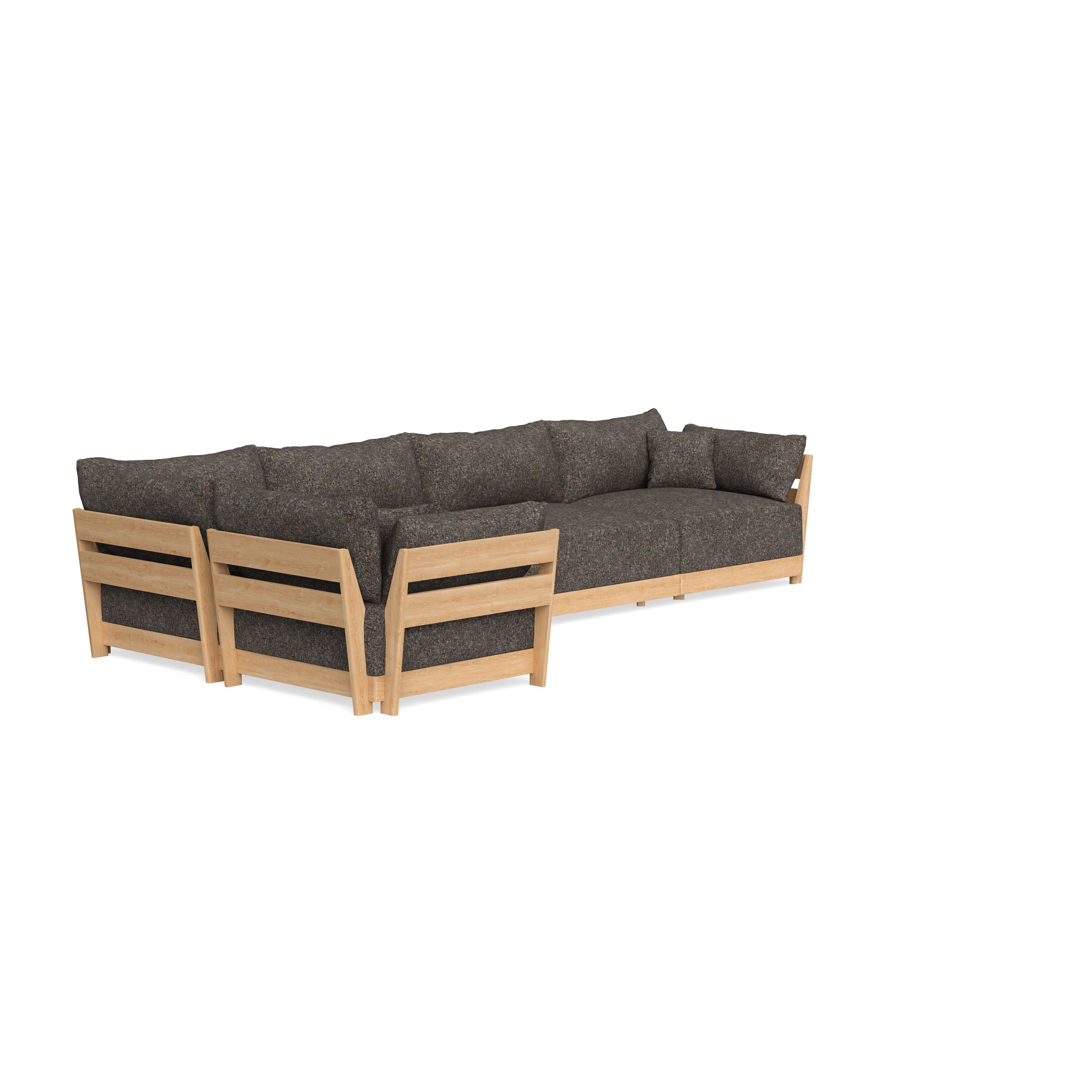 Modular Bondi Latte 5-Seater L-Sectional in Eclipse | Classic Blend