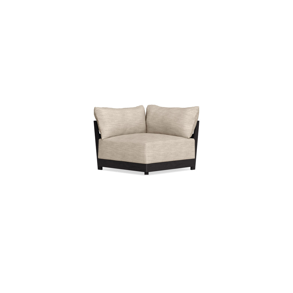 Modular Bondi Black Corner Chair in Wheat | Classic Blend
