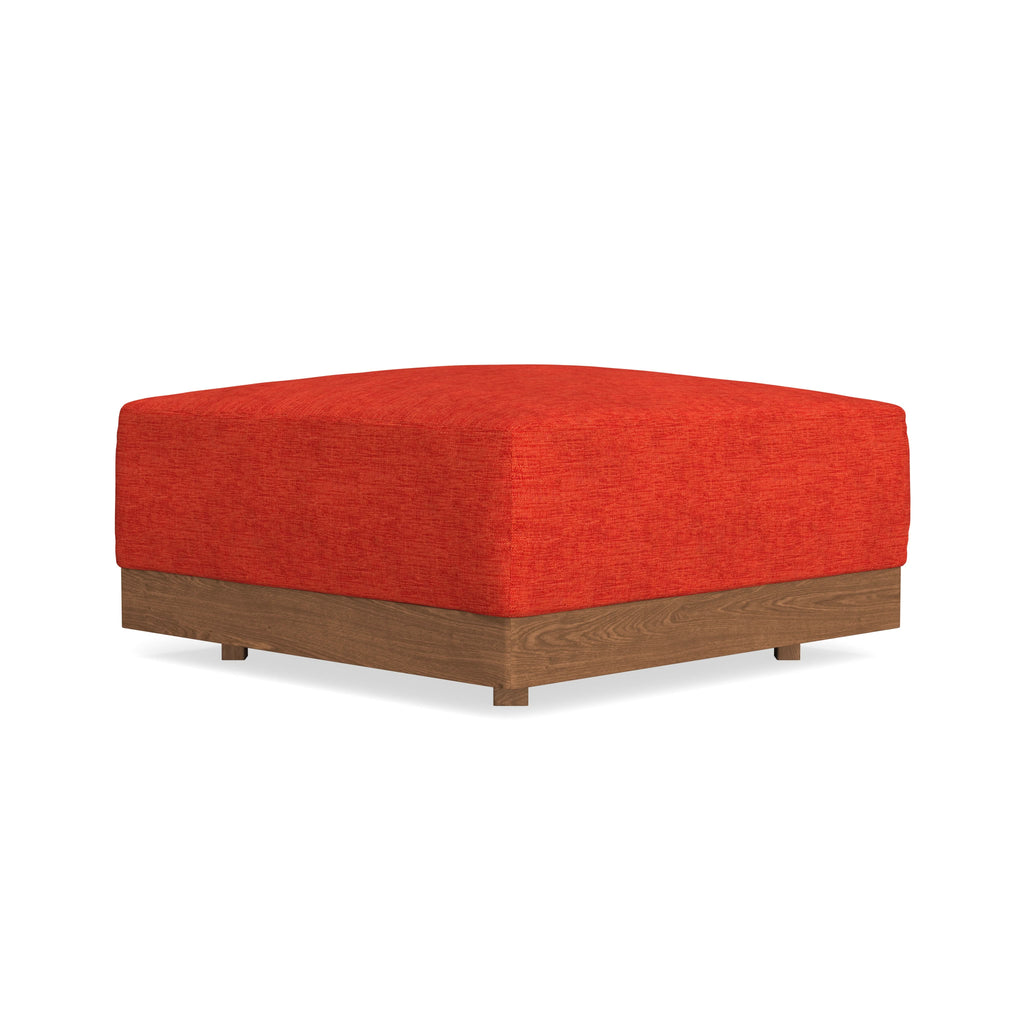 Modular Bondi Espresso Ottoman in Poppy Orange | Classic Blend