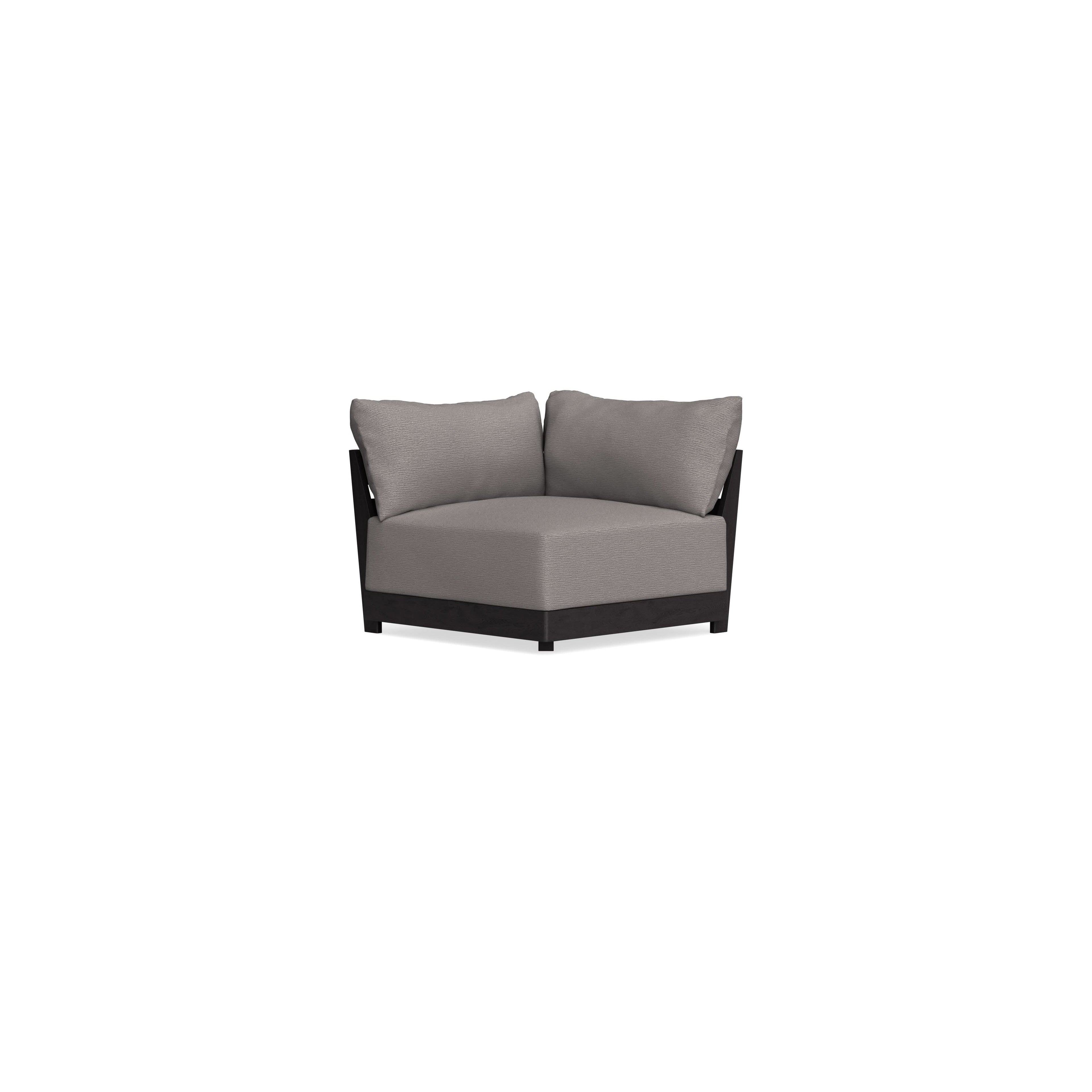Modular Bondi Black Corner Chair in Cement | Classic Blend