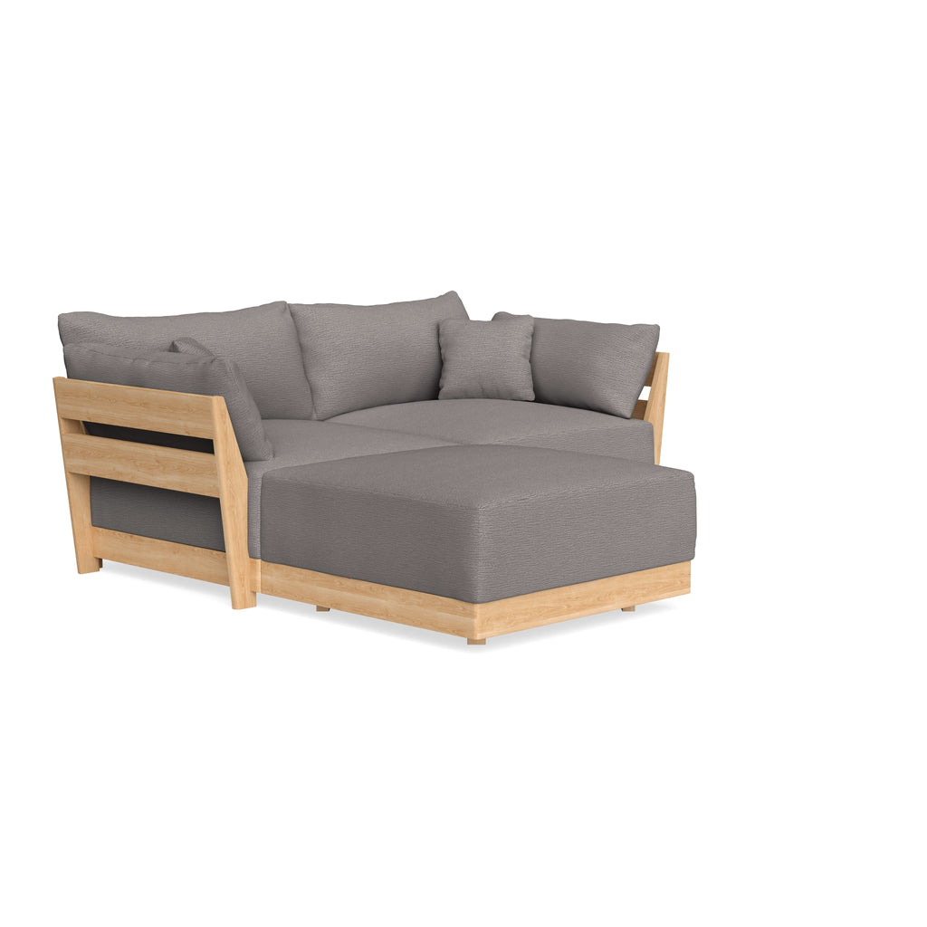 Modular Bondi Latte 2-Seater Sectional in Cement | Classic Blend