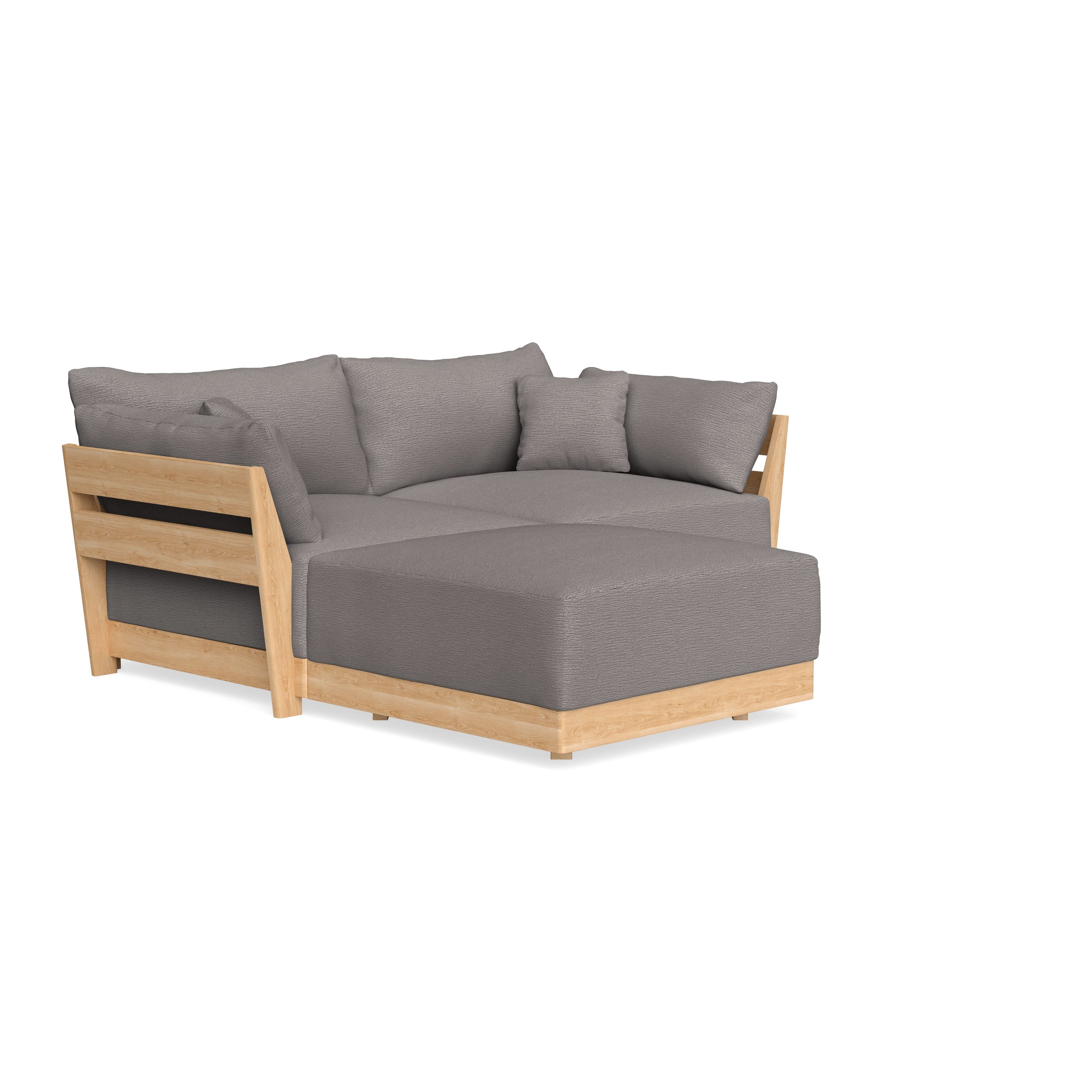 Modular Bondi Latte 2-Seater Sectional in Cement | Classic Blend