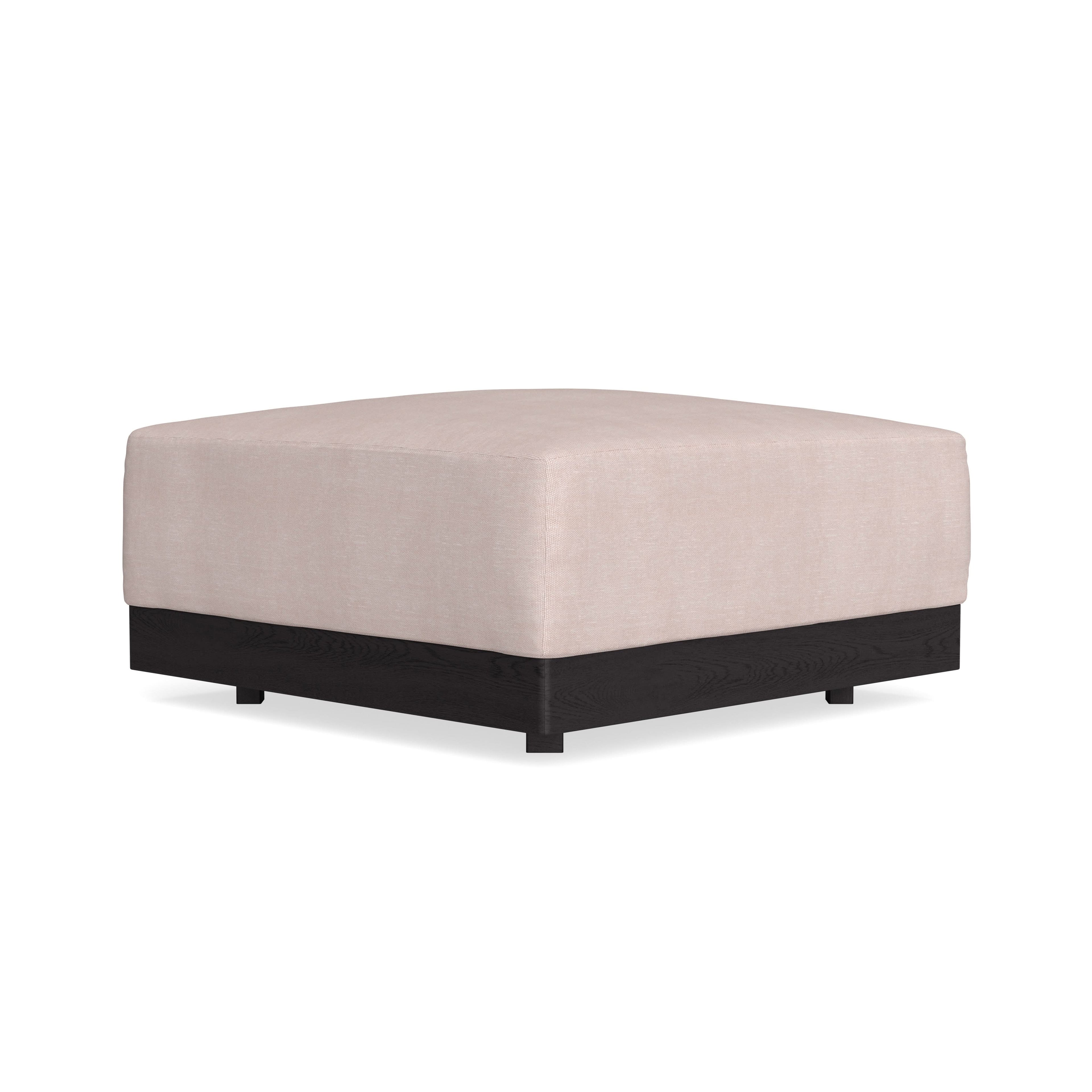Modular Bondi Black Ottoman in Blush | Classic Blend
