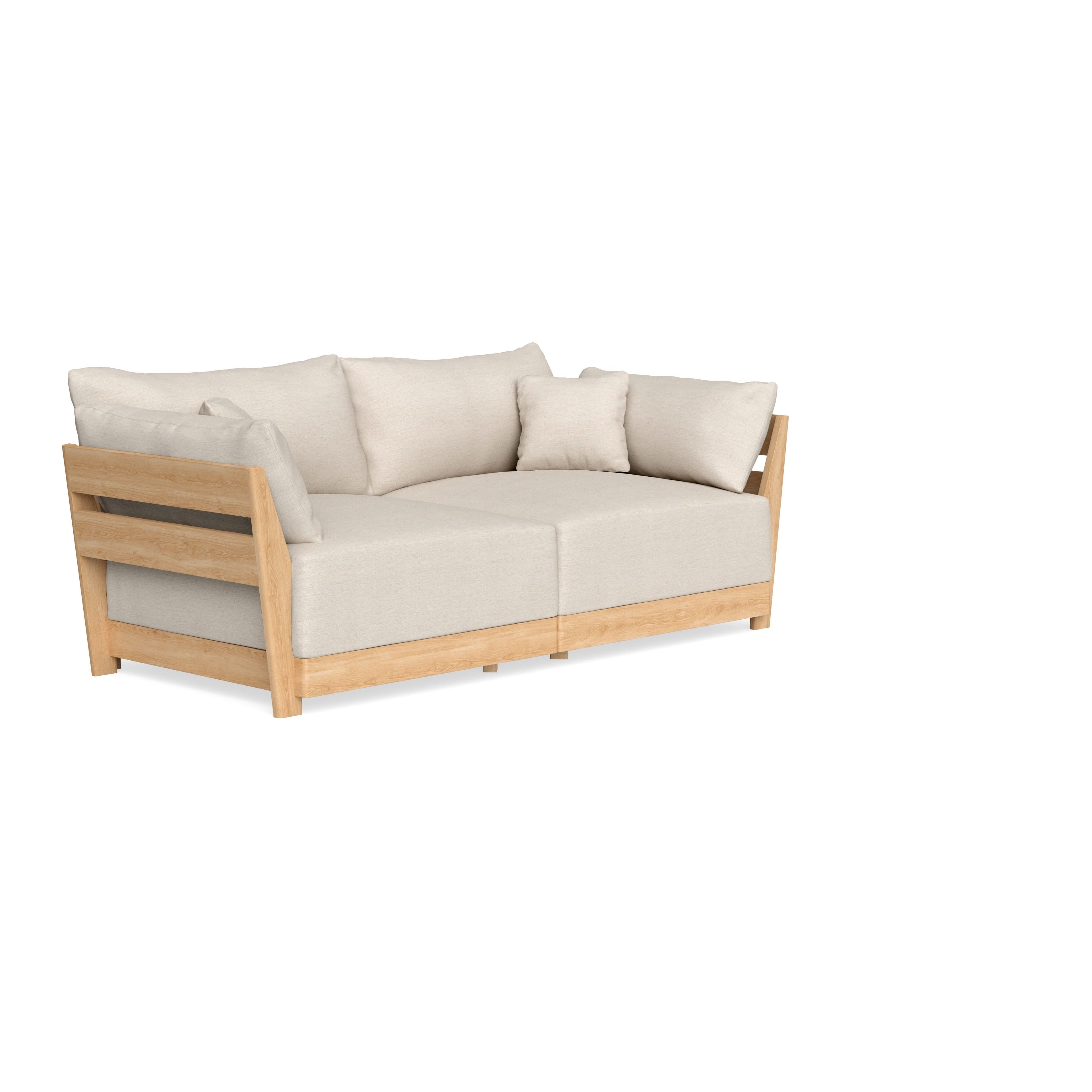 Modular Bondi Latte 2-Seater Sofa in Seashell | Memory Foam Blend
