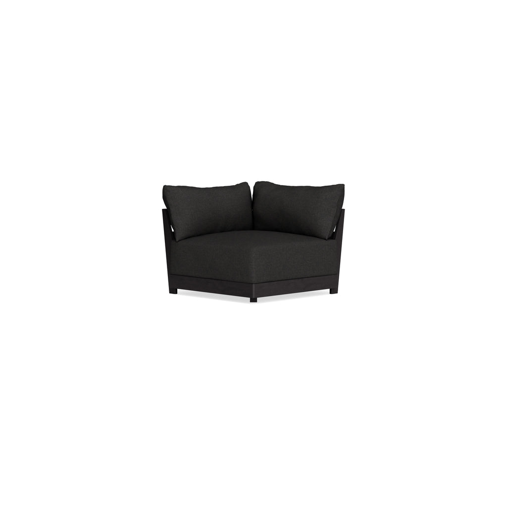 Modular Bondi Black Corner Chair in Peppercorn | Memory Foam Blend