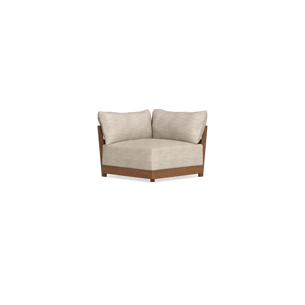 Modular Bondi Espresso Corner Chair in Wheat | Classic Blend