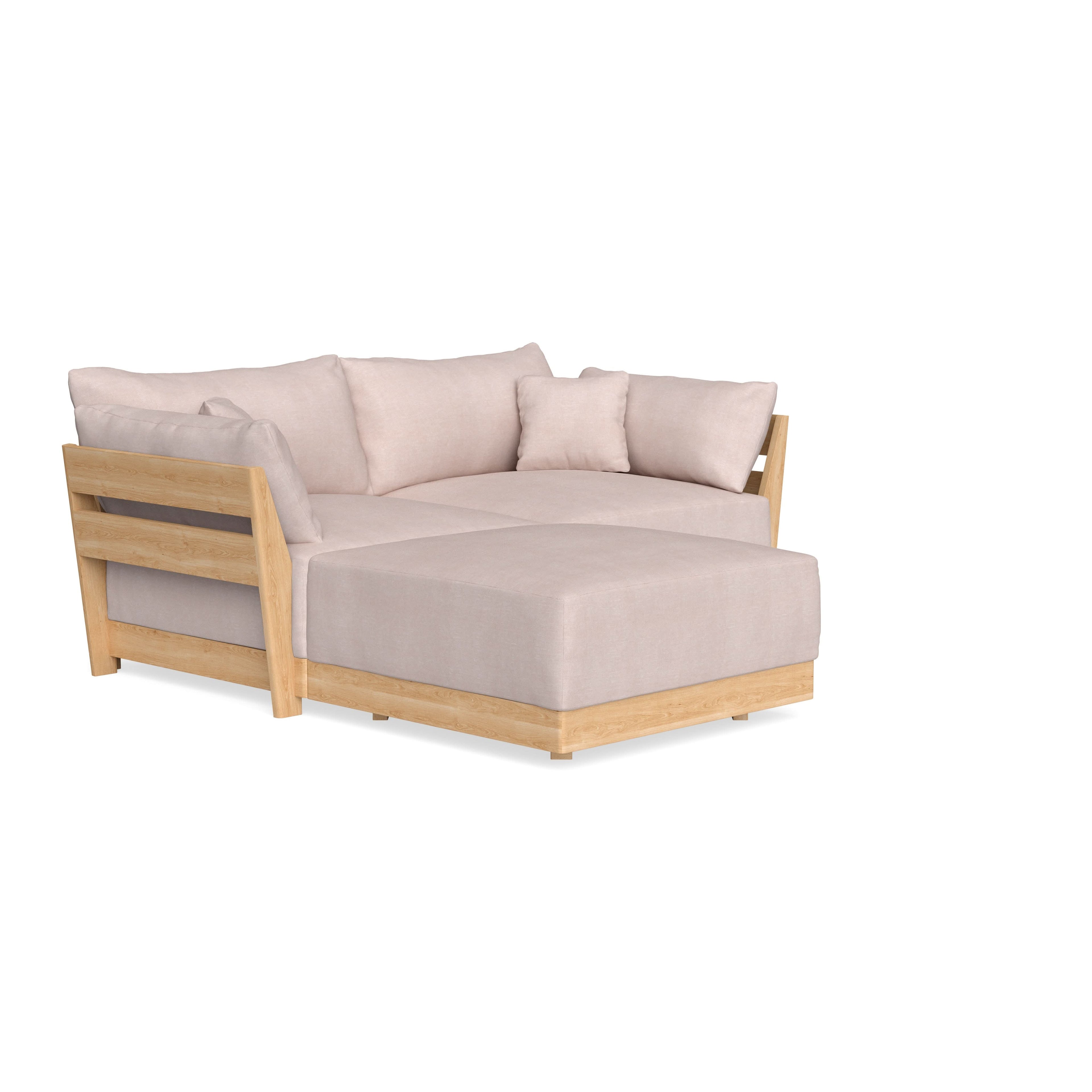 Modular Bondi Latte 2-Seater Sectional in Blush | Classic Blend