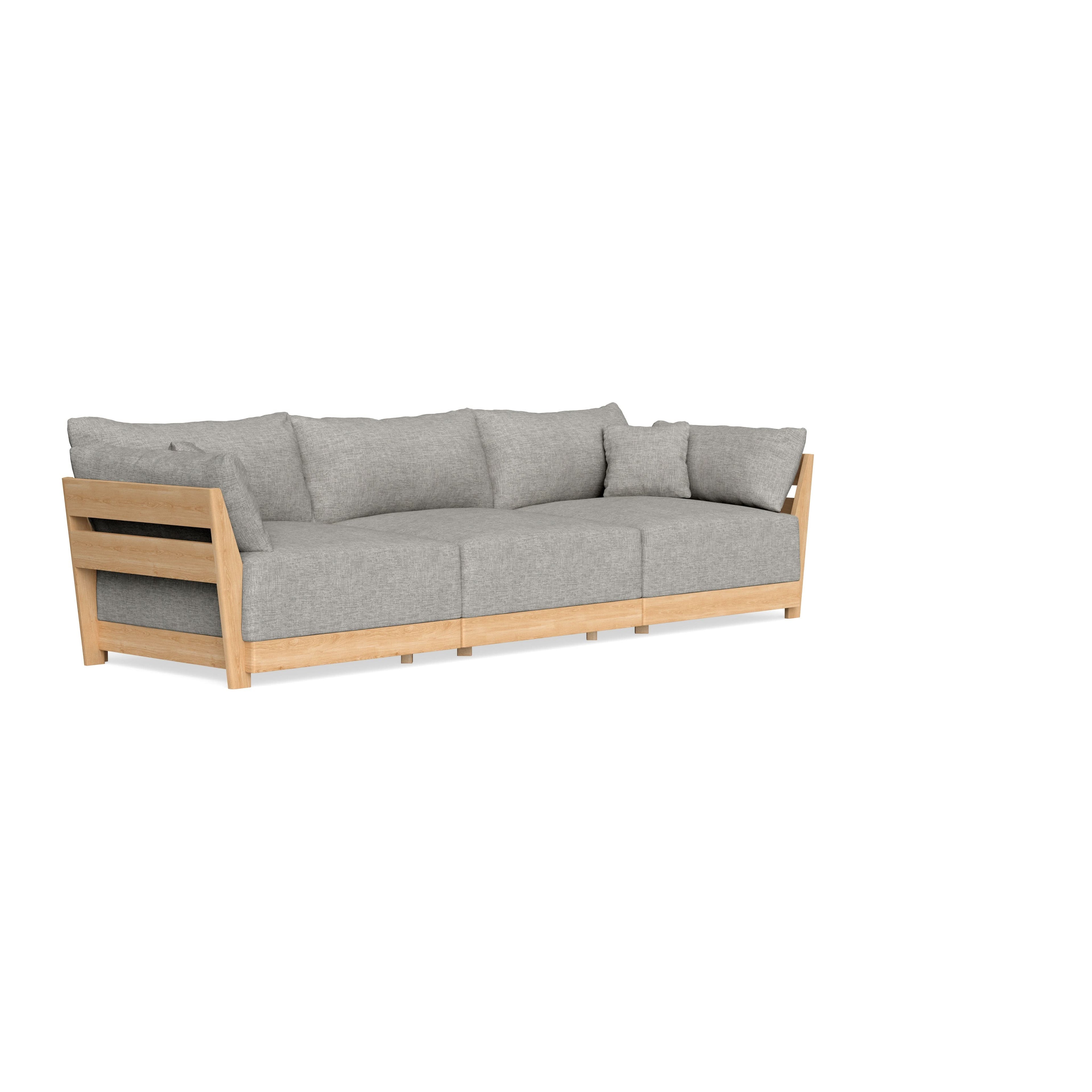 Modular Bondi Latte 3-Seater Sofa in Fog | Classic Blend