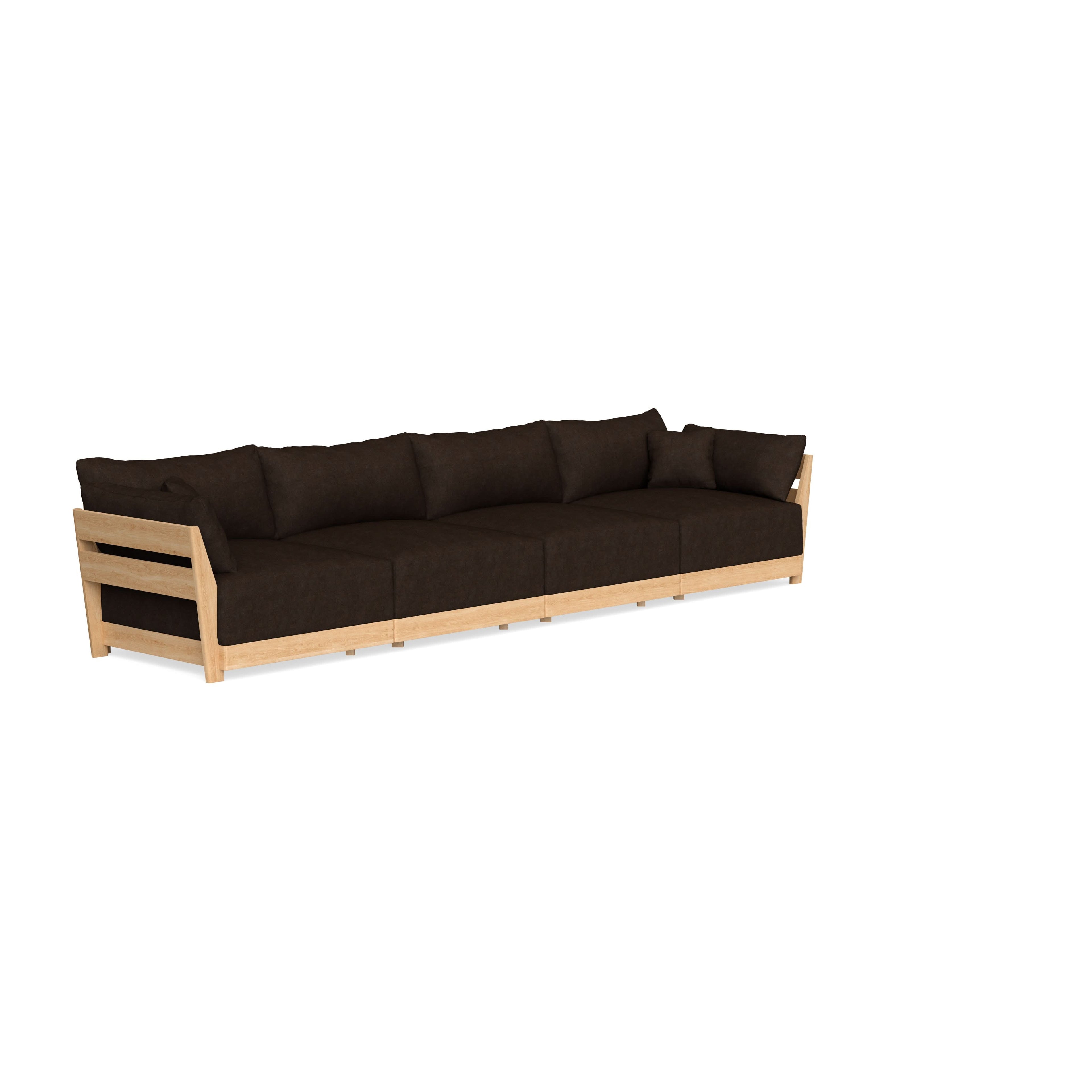Modular Bondi Latte 4-Seater Sofa in Espresso | Memory Foam Blend
