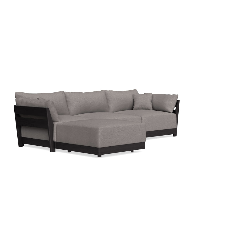 Modular Bondi Black 3-Seater Sectional in Cement | Classic Blend