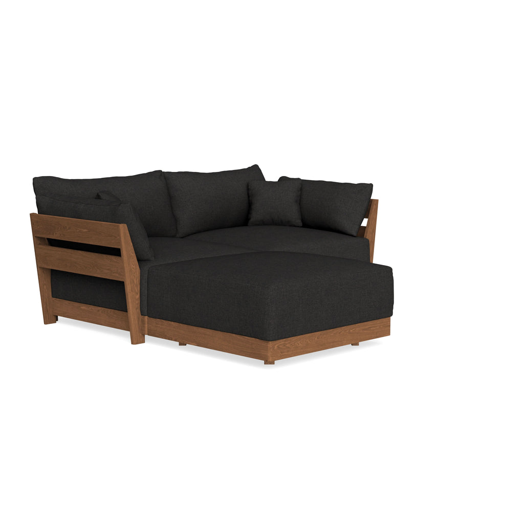 Modular Bondi Espresso 2-Seater Sectional in Peppercorn | Classic Blend