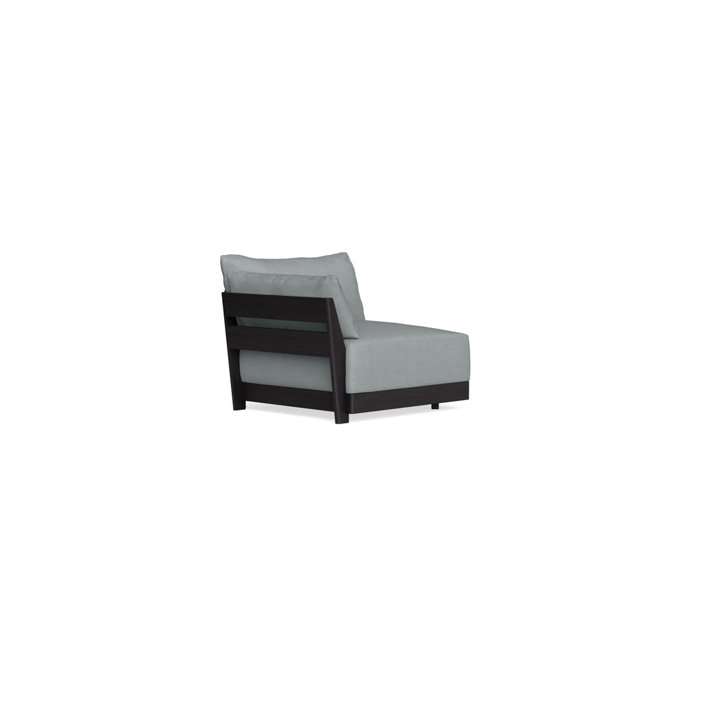 Modular Bondi Black End Chair in Light Steel | Classic Blend