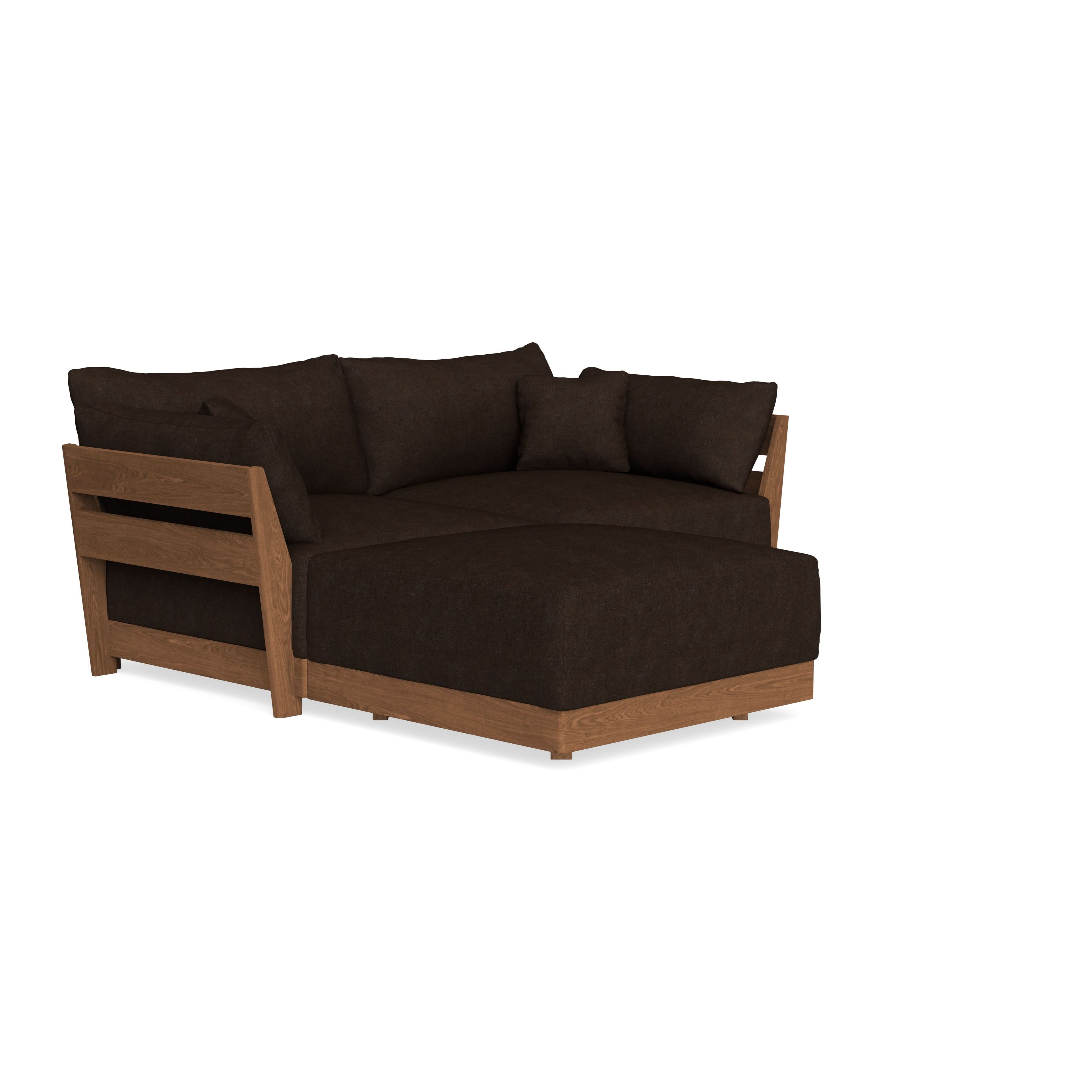 Modular Bondi Espresso 2-Seater Sectional in Espresso | Memory Foam Blend