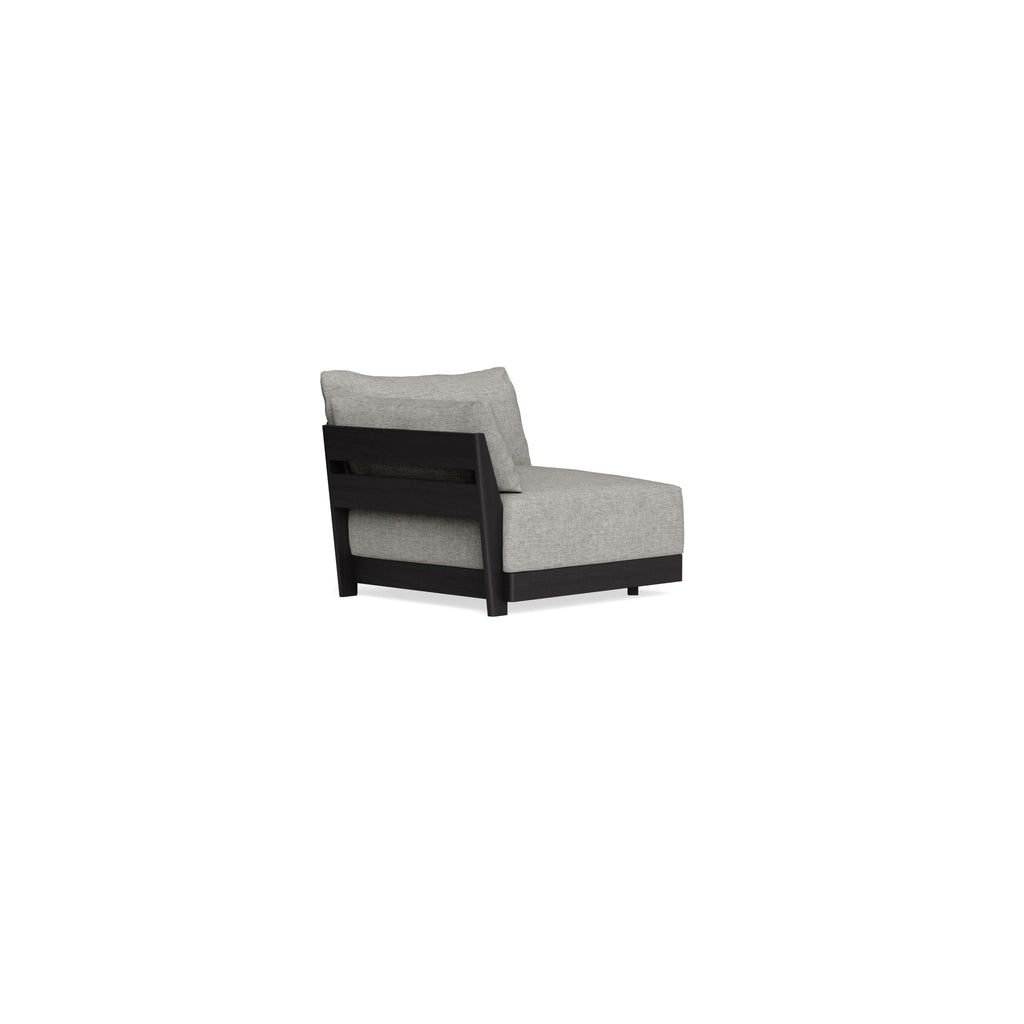 Modular Bondi Black End Chair in Fog | Classic Blend