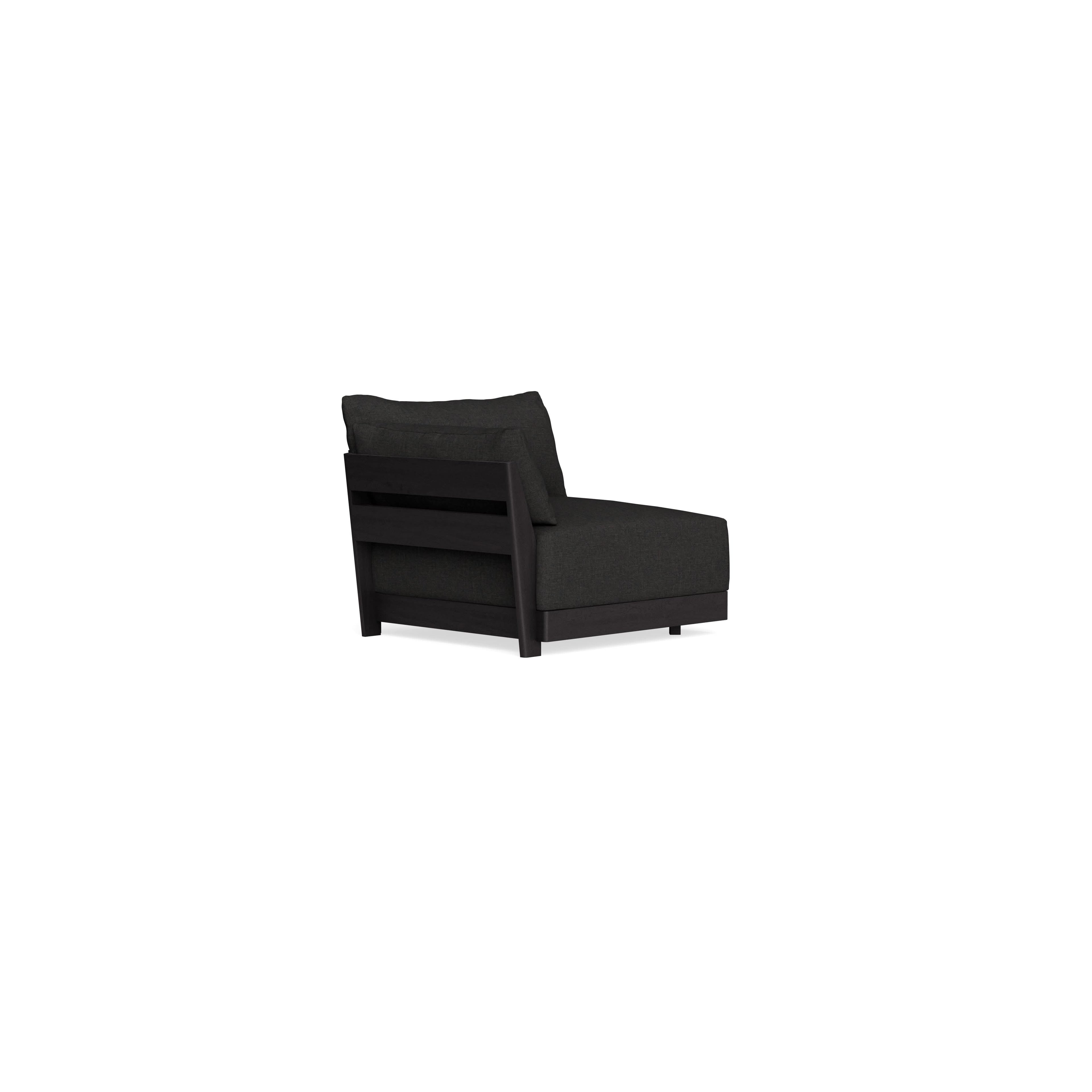 Modular Bondi Black End Chair in Peppercorn | Classic Blend