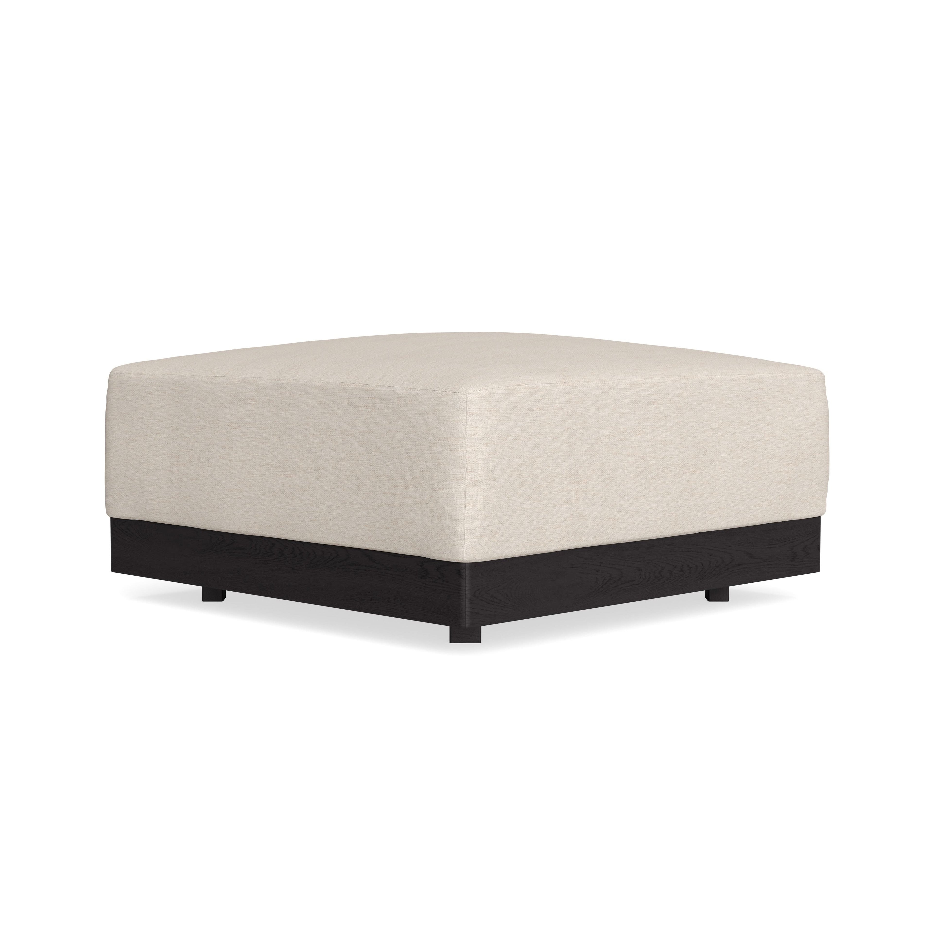 Modular Bondi Black Ottoman in Seashell | Classic Blend