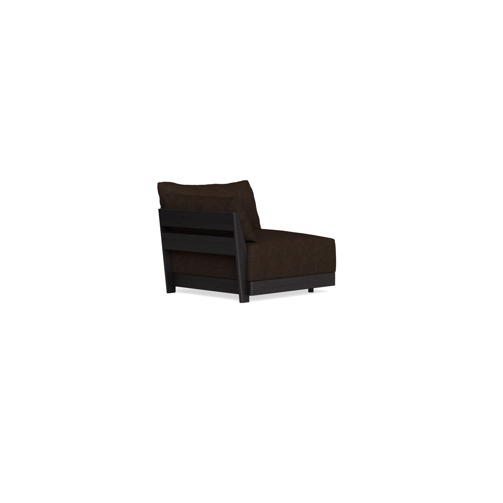 Modular Bondi Black End Chair in Espresso | Memory Foam Blend