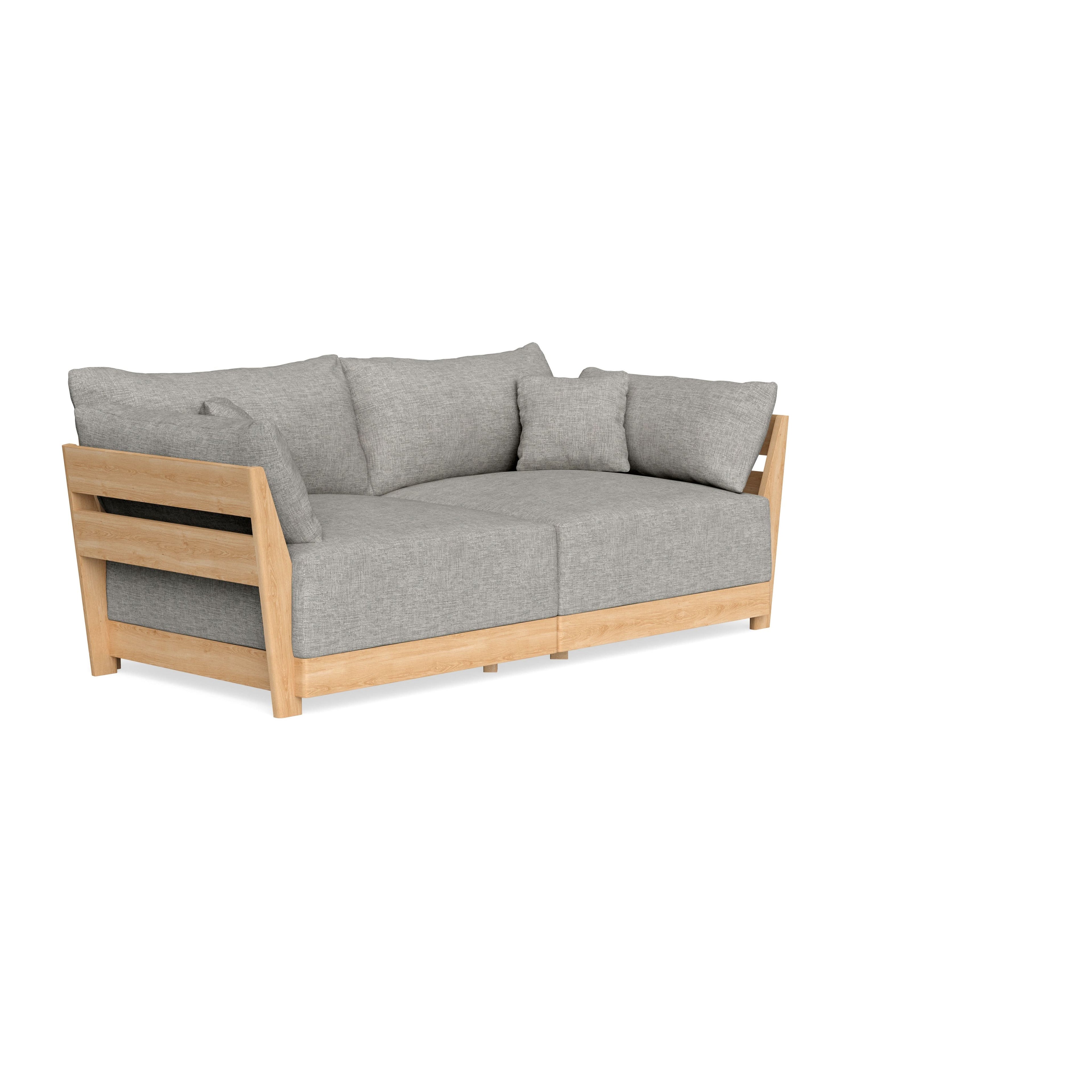 Modular Bondi Latte 2-Seater Sofa in Fog | Classic Blend