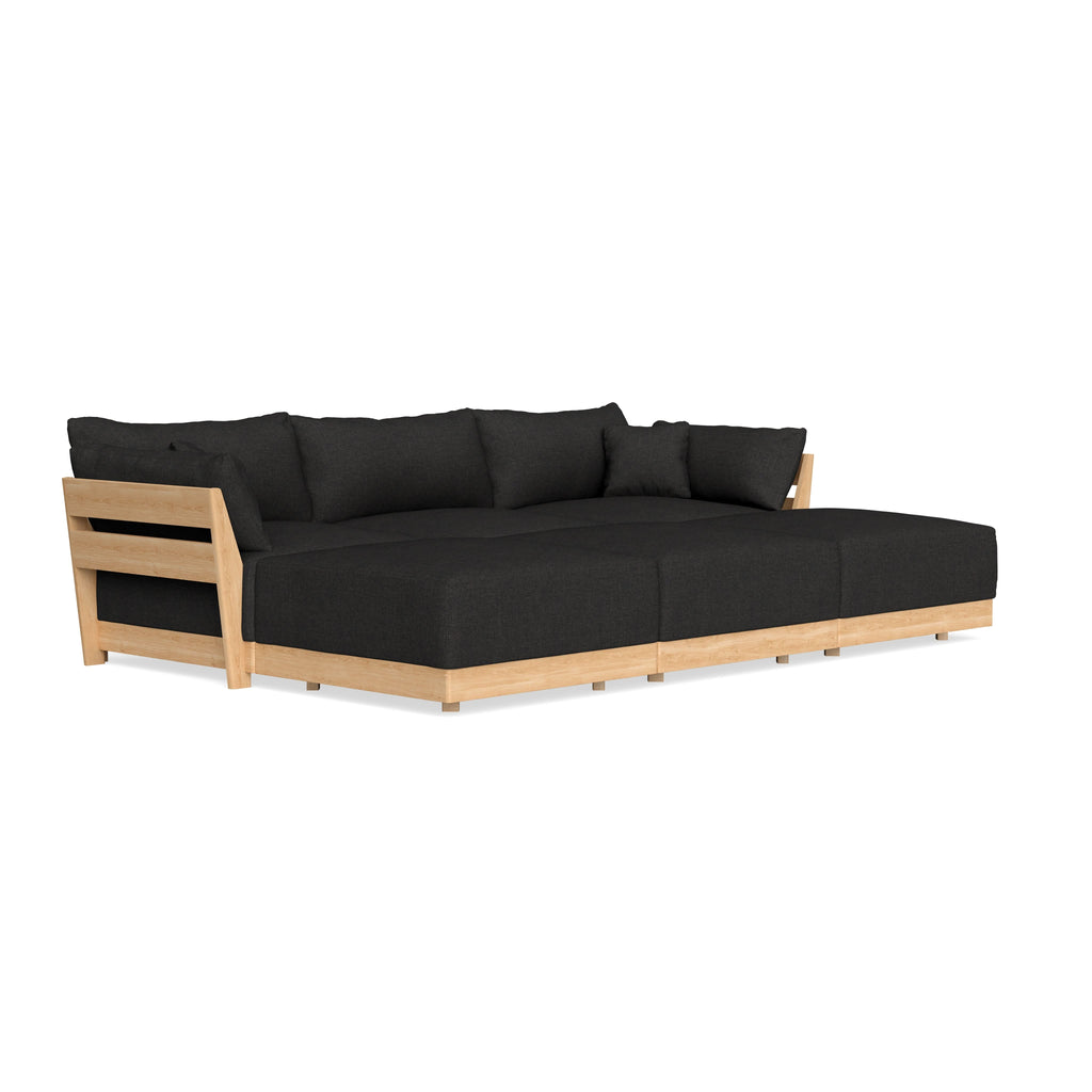 Slipcover Only - Modular Bondi 3-Seater Daybed Sofa Sectional in Peppercorn
