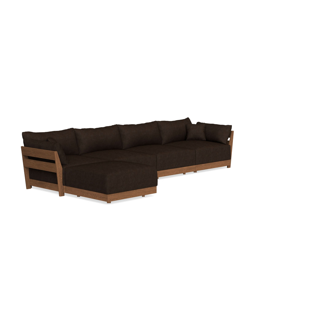 Modular Bondi Espresso 4-Seater Sectional in Espresso | Classic Blend