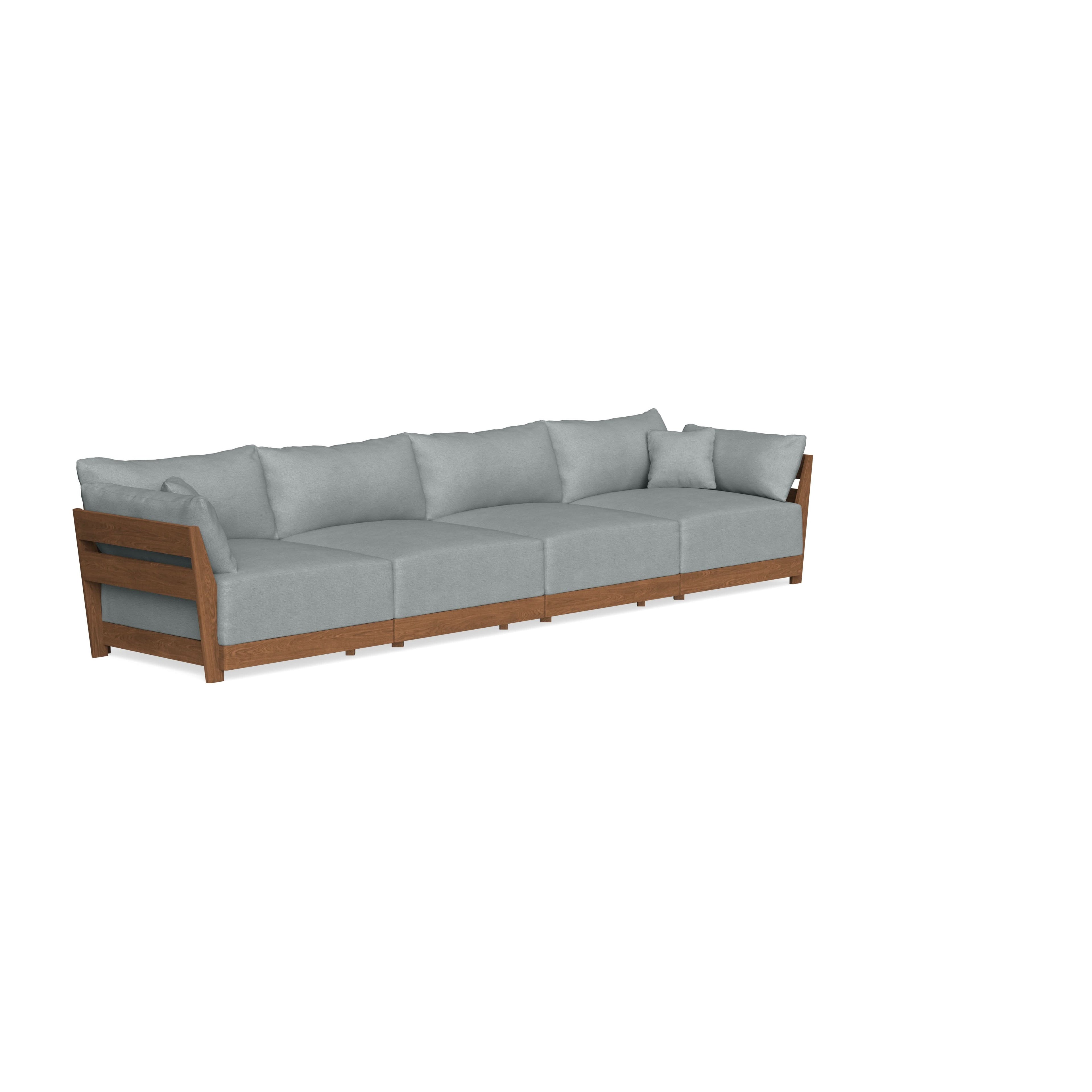 Modular Bondi Espresso 4-Seater Sofa in Light Steel | Classic Blend