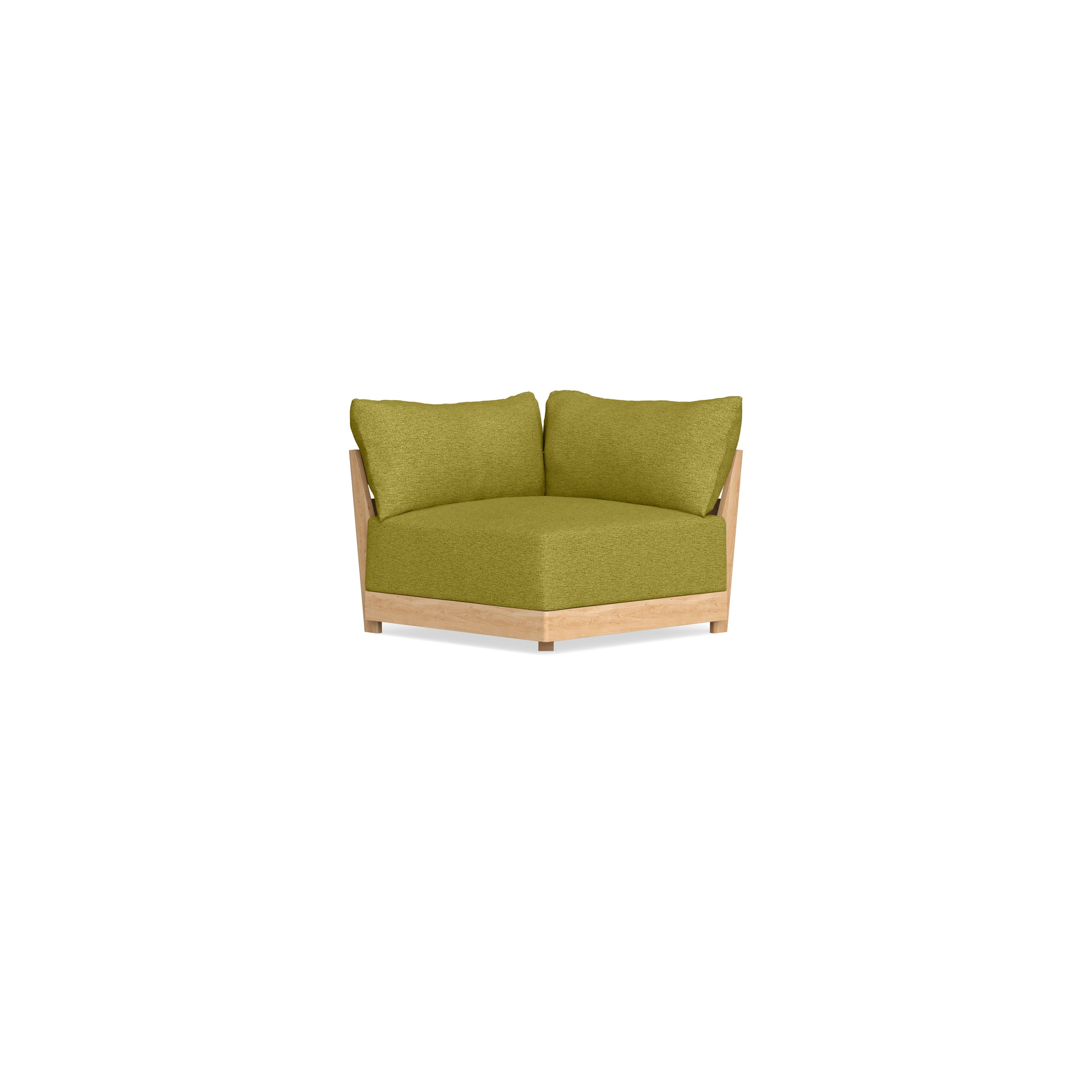 Modular Bondi Latte Corner Chair in Avocado | Classic Blend
