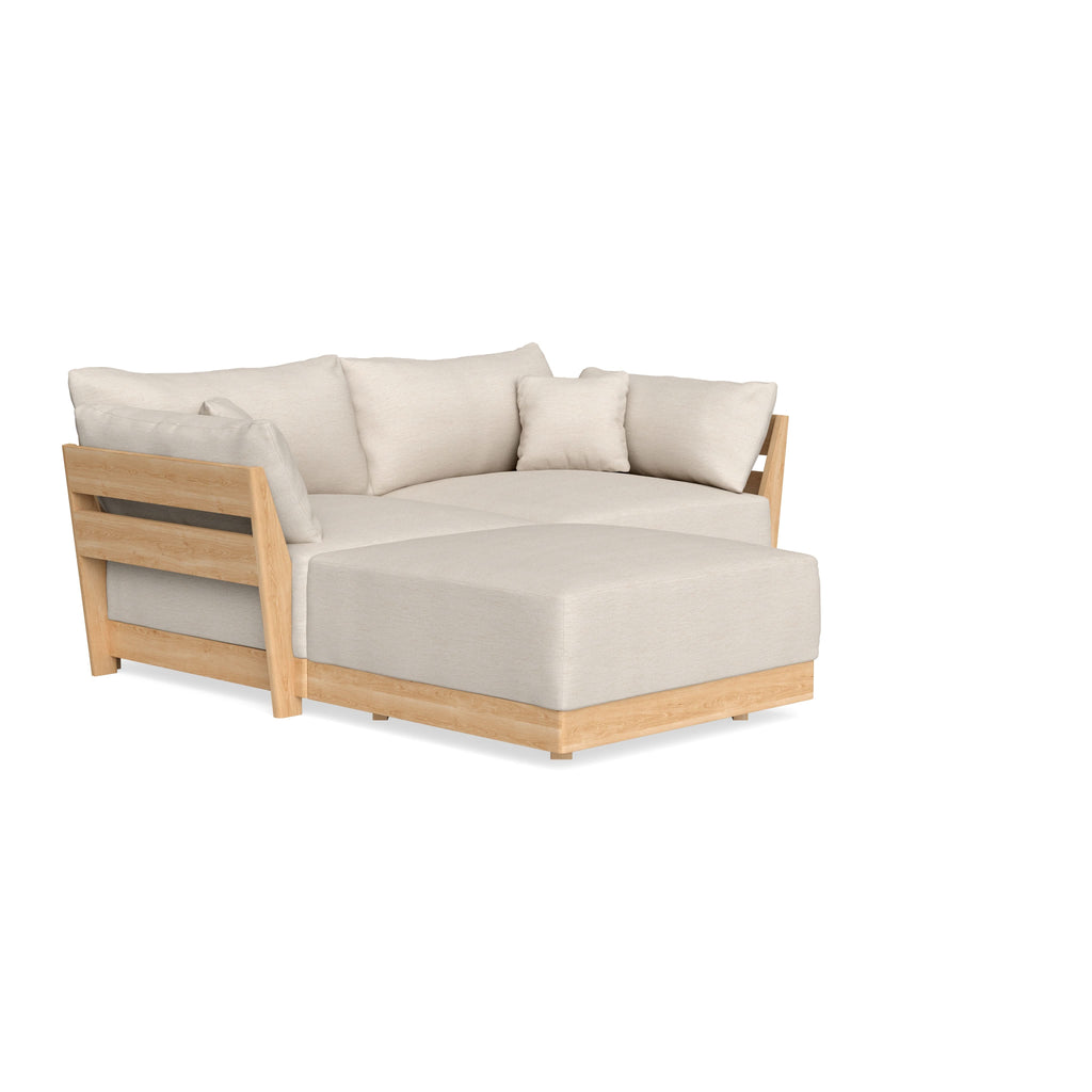 Modular Bondi Latte 2-Seater Sectional in Seashell | Memory Foam Blend
