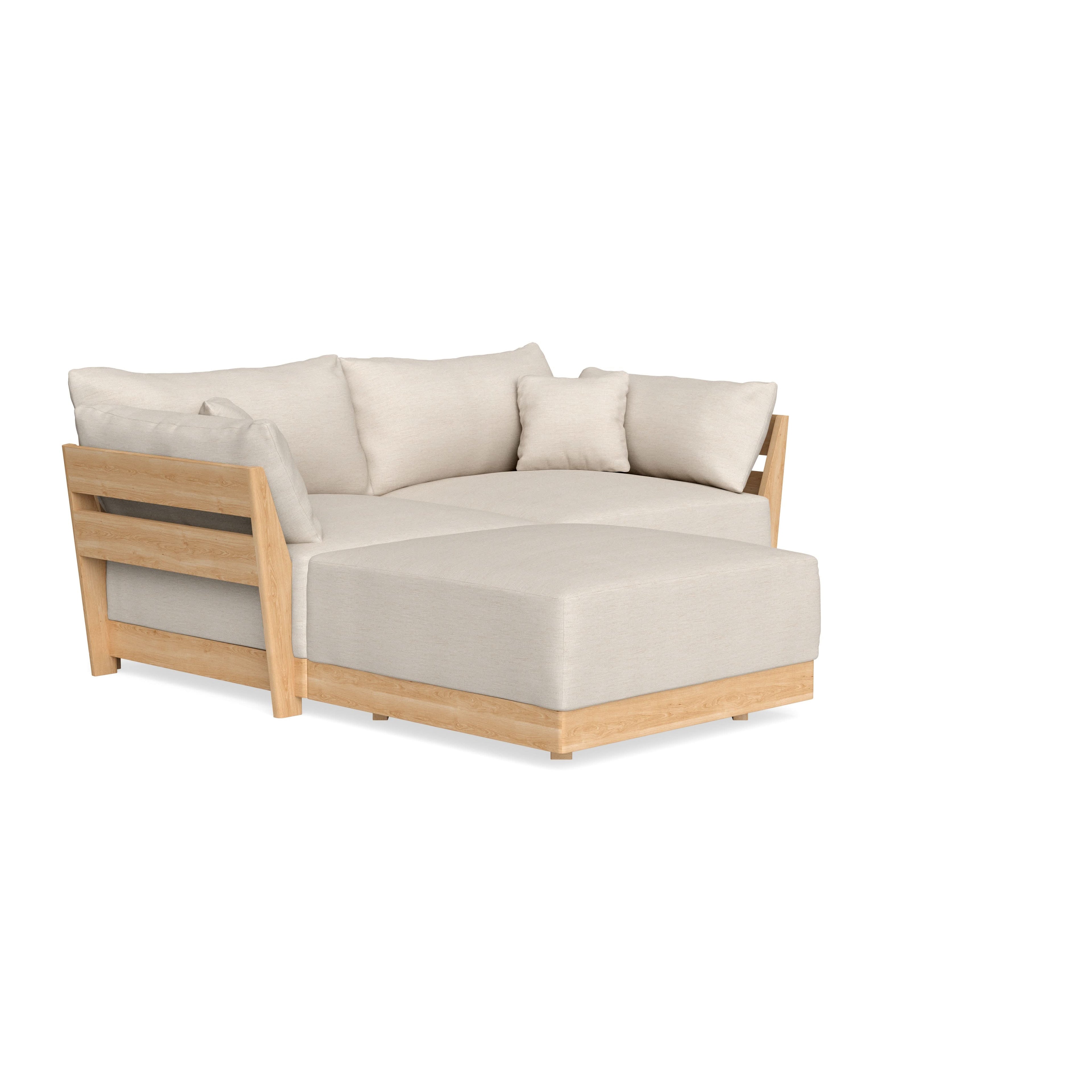 Modular Bondi Latte 2-Seater Sectional in Seashell | Memory Foam Blend