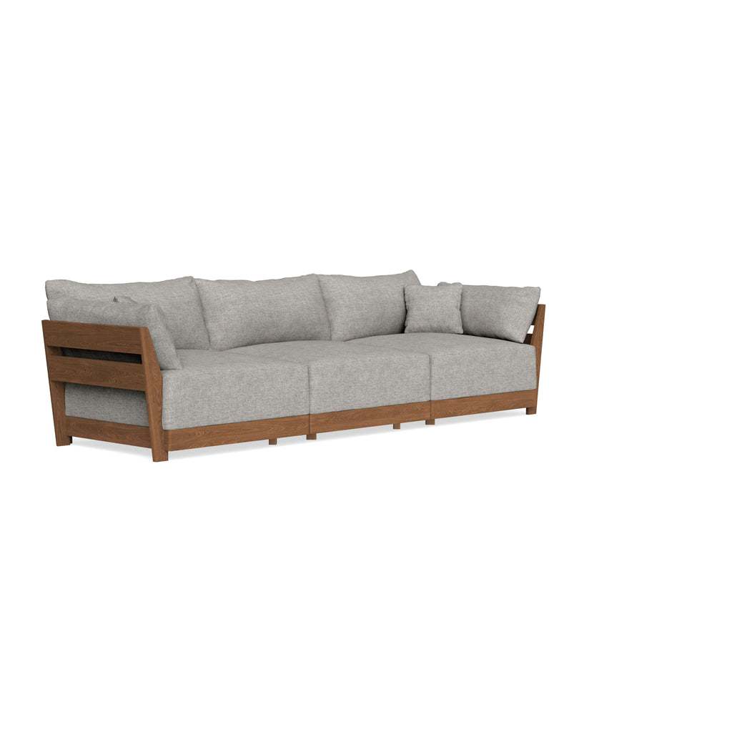 Modular Bondi Espresso 3-Seater Sofa in Fog | Memory Foam Blend