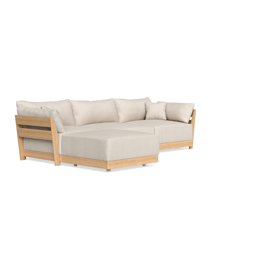 Modular Bondi Latte 3-Seater Sectional in Seashell | Classic Blend