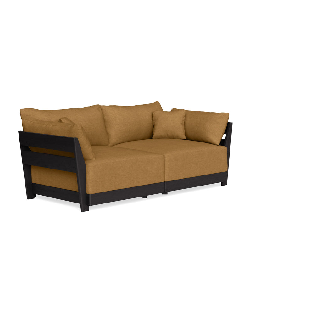 Modular Bondi Black 2-Seater Sofa in Dijon | Memory Foam Blend