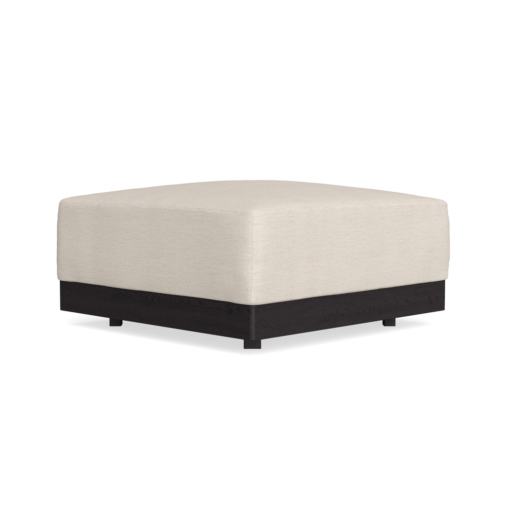 Modular Bondi Black Ottoman in Seashell | Memory Foam Blend
