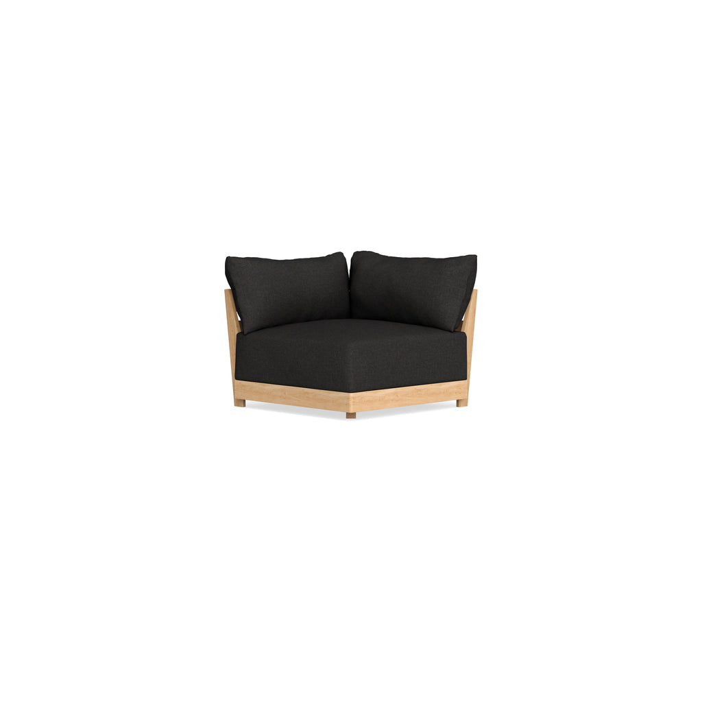 Modular Bondi Latte Corner Chair in Peppercorn | Memory Foam Blend