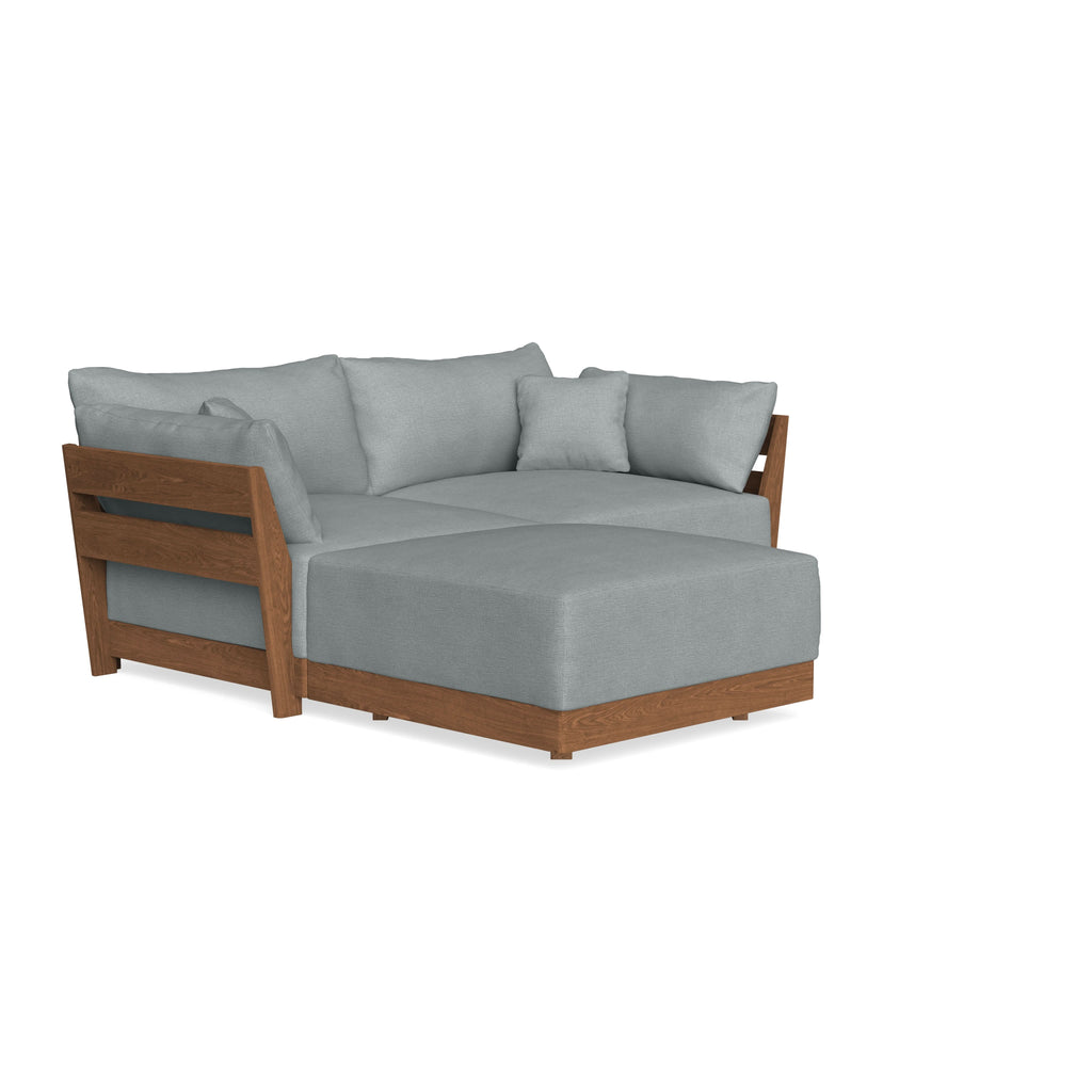 Modular Bondi Espresso 2-Seater Sectional in Light Steel | Classic Blend