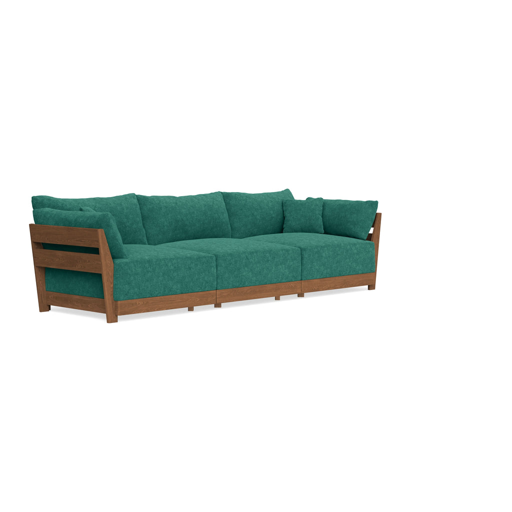 Modular Bondi Espresso 3-Seater Sofa in Jade Green | Classic Blend