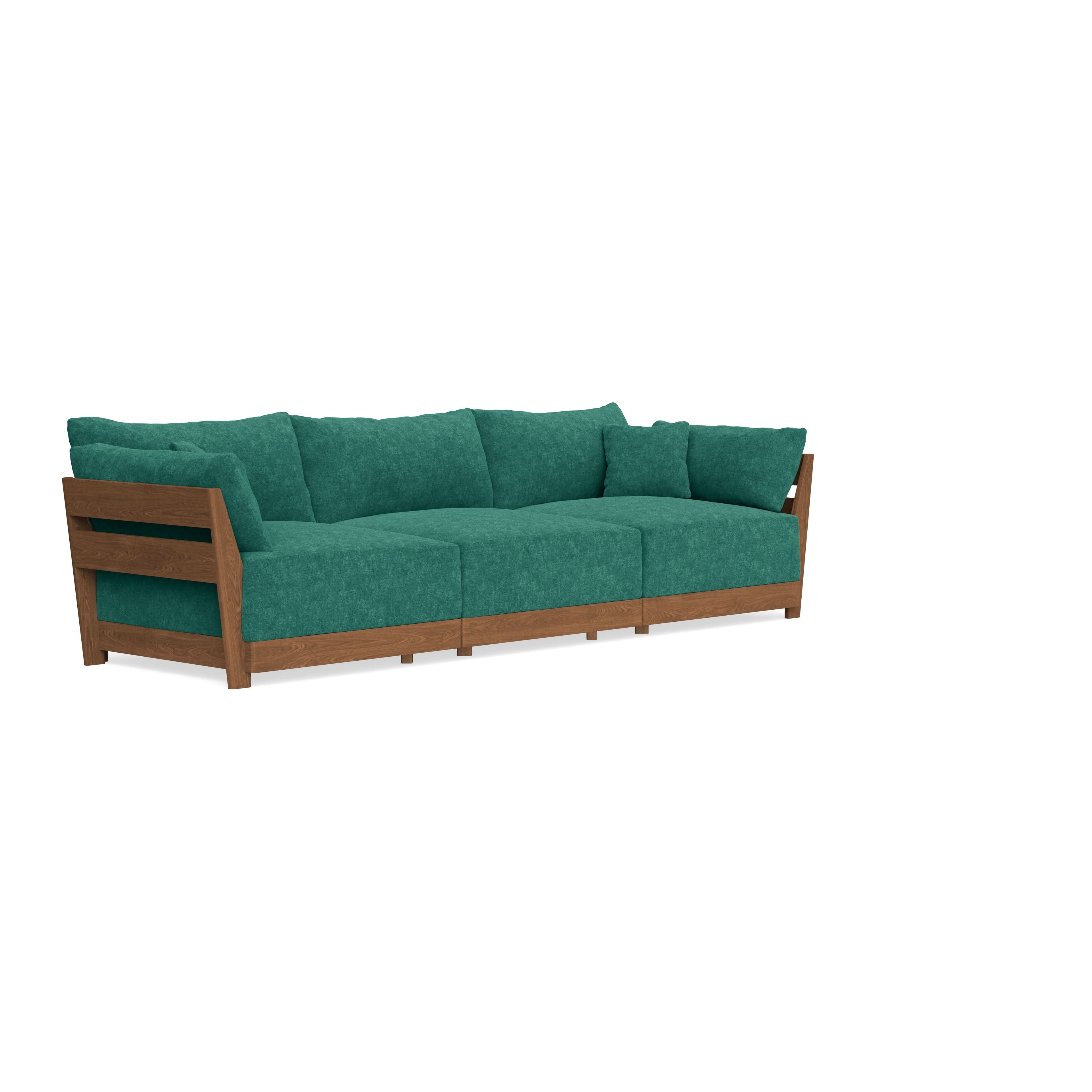Modular Bondi Espresso 3-Seater Sofa in Jade Green | Classic Blend