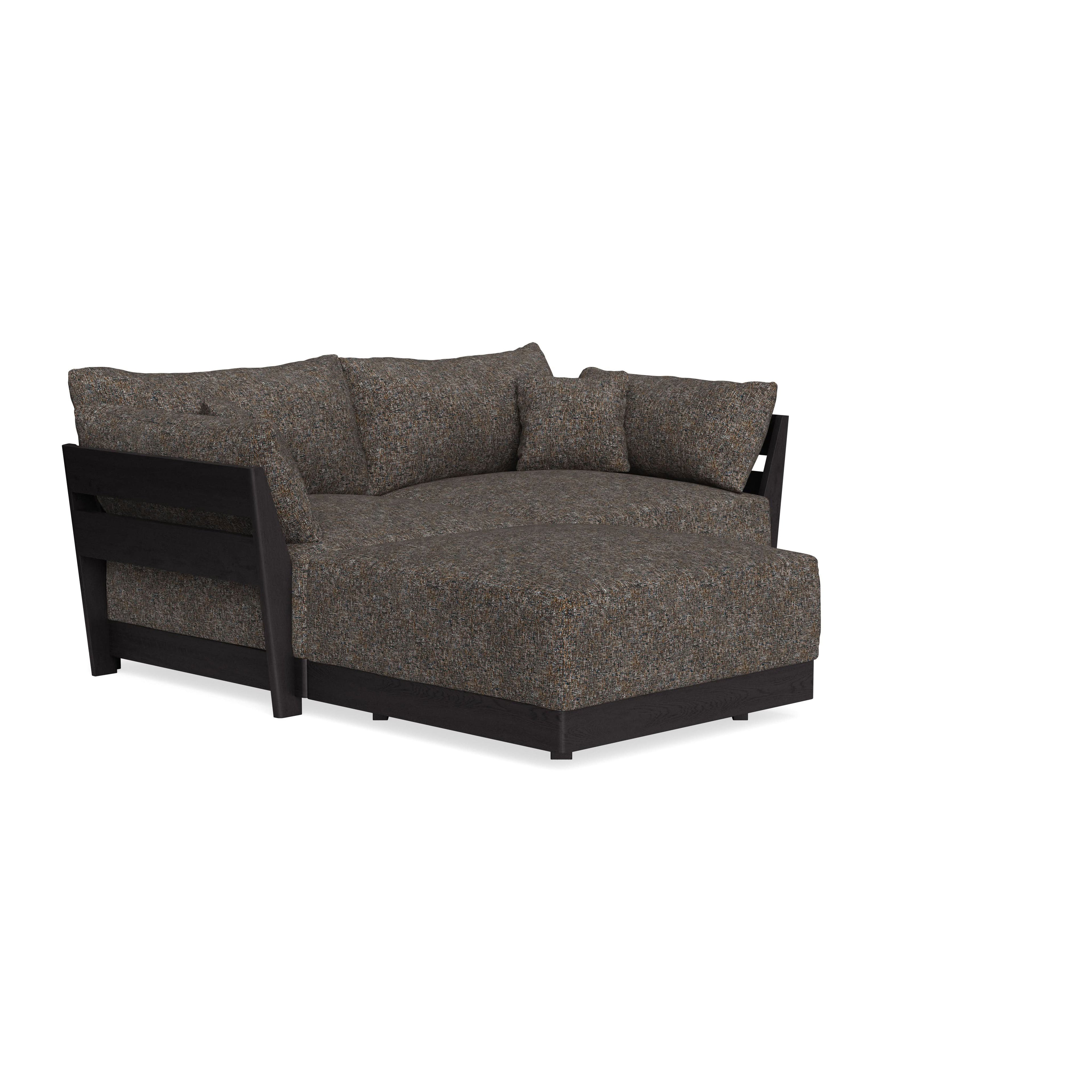 Modular Bondi Black 2-Seater Sectional in Eclipse | Classic Blend
