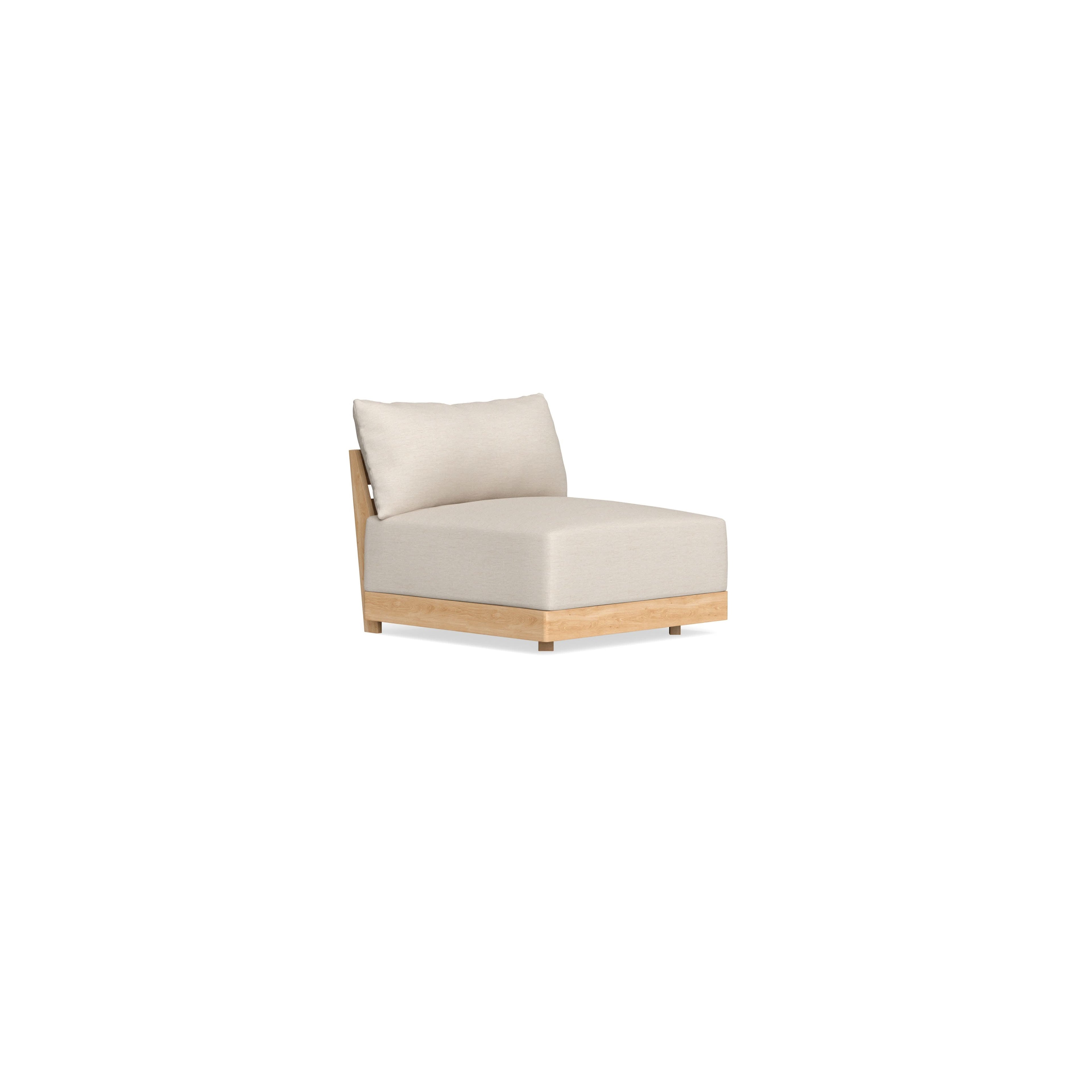 Modular Bondi Latte Armless Chair in Seashell | Classic Blend